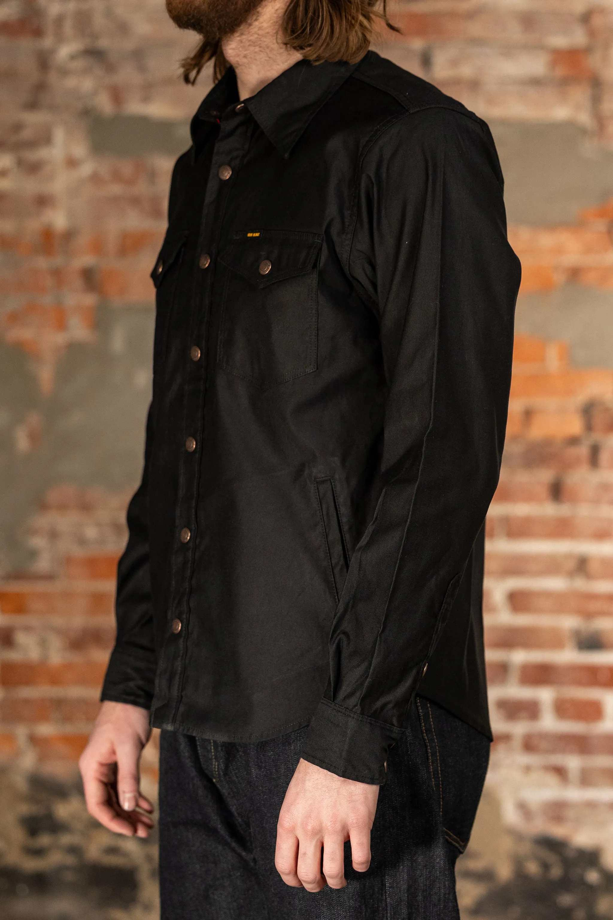 Iron Heart IHSH-425-BLK 8oz Military Whipcord CPO Shirt - Black sold by Franklin and Poe product image thumbnail 2