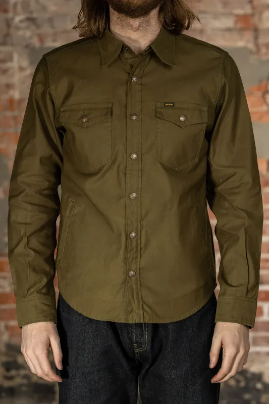 Iron Heart IHSH-425-OLV 8oz Military Whipcord CPO Shirt - Olive sold by Franklin and Poe