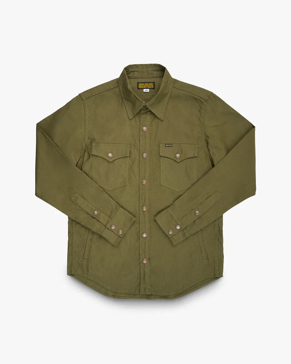 Iron Heart IHSH-425-OLV 8oz Military Whipcord CPO Shirt - Olive sold by Franklin and Poe product image thumbnail 4
