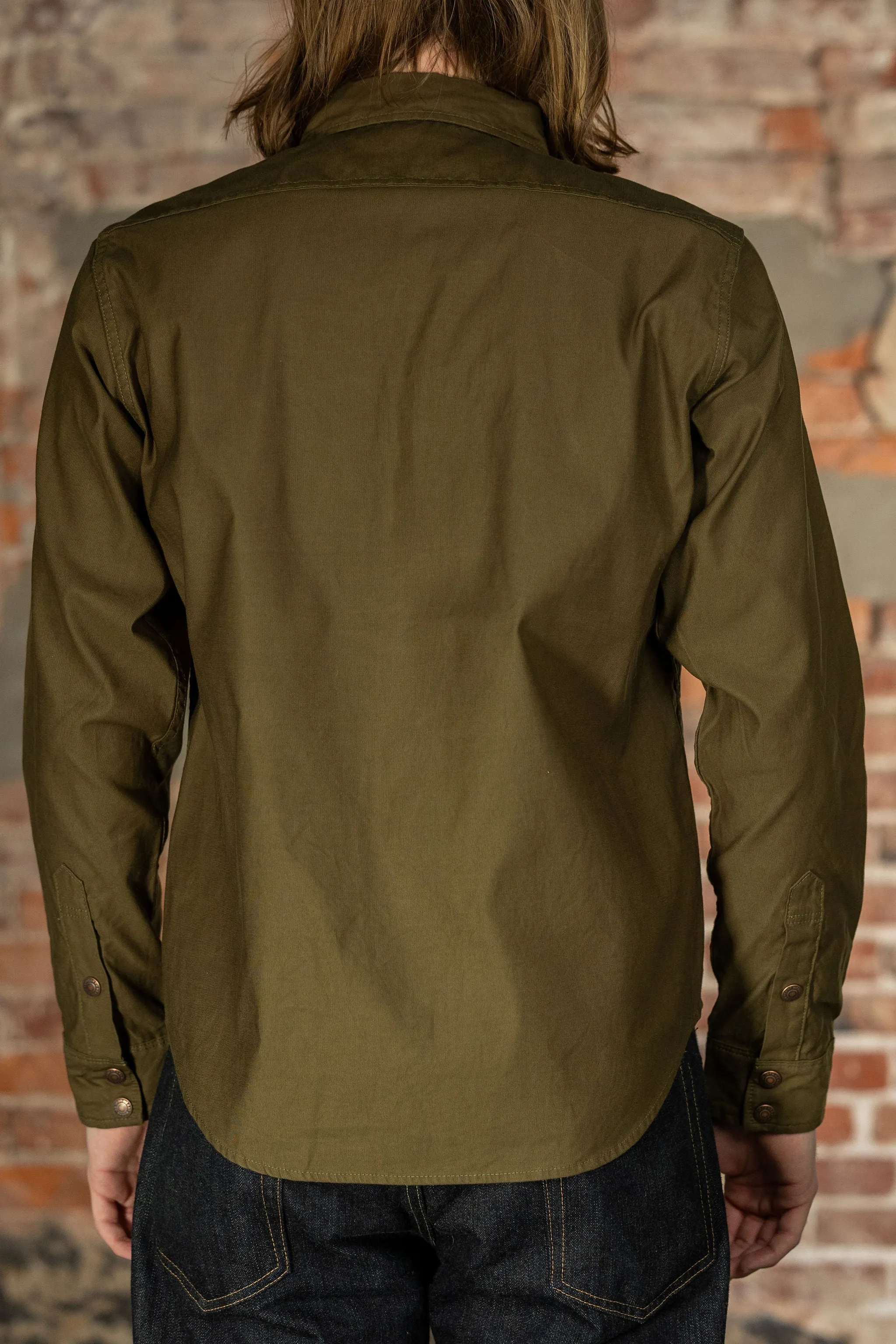 Iron Heart IHSH-425-OLV 8oz Military Whipcord CPO Shirt - Olive sold by Franklin and Poe product image thumbnail 3