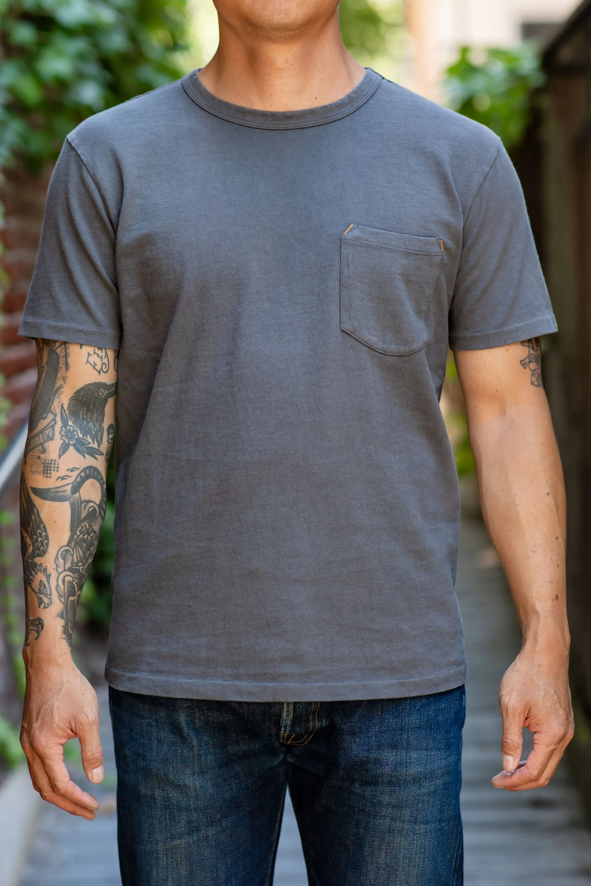 Freenote Cloth 13oz Pocket T-Shirt - Midnight sold by Franklin and Poe