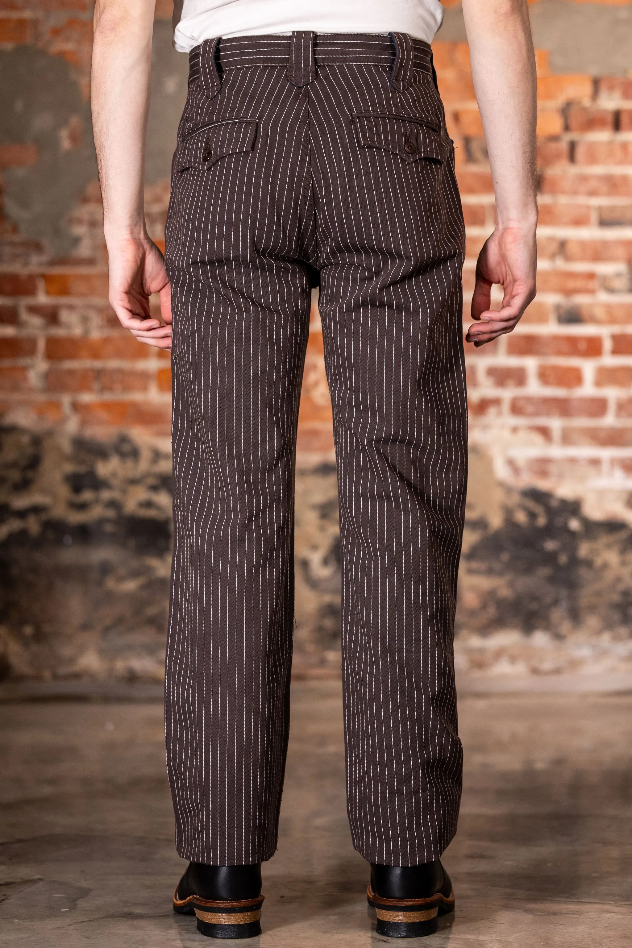 Freenote Cloth Duster Pant - Brown Stripe sold by Franklin and Poe product image thumbnail 3