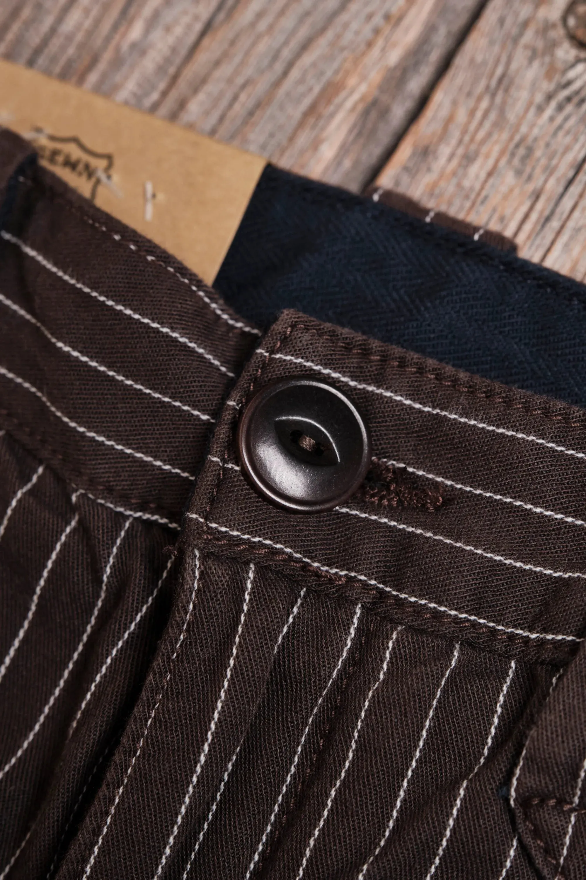 Freenote Cloth Duster Pant - Brown Stripe sold by Franklin and Poe product image thumbnail 4