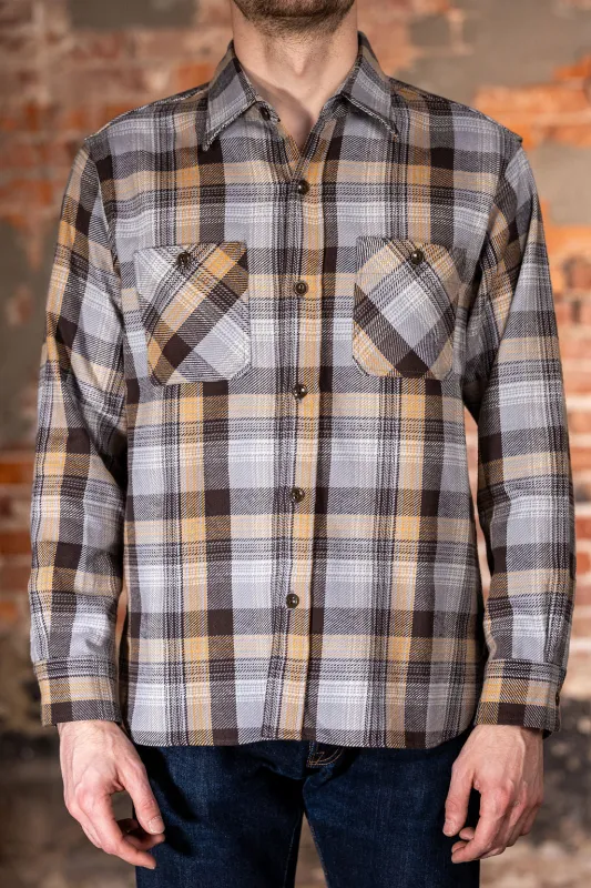 Sugar Cane Lot No. SC29562 Twill Check Work Shirt - Gray sold by Franklin and Poe