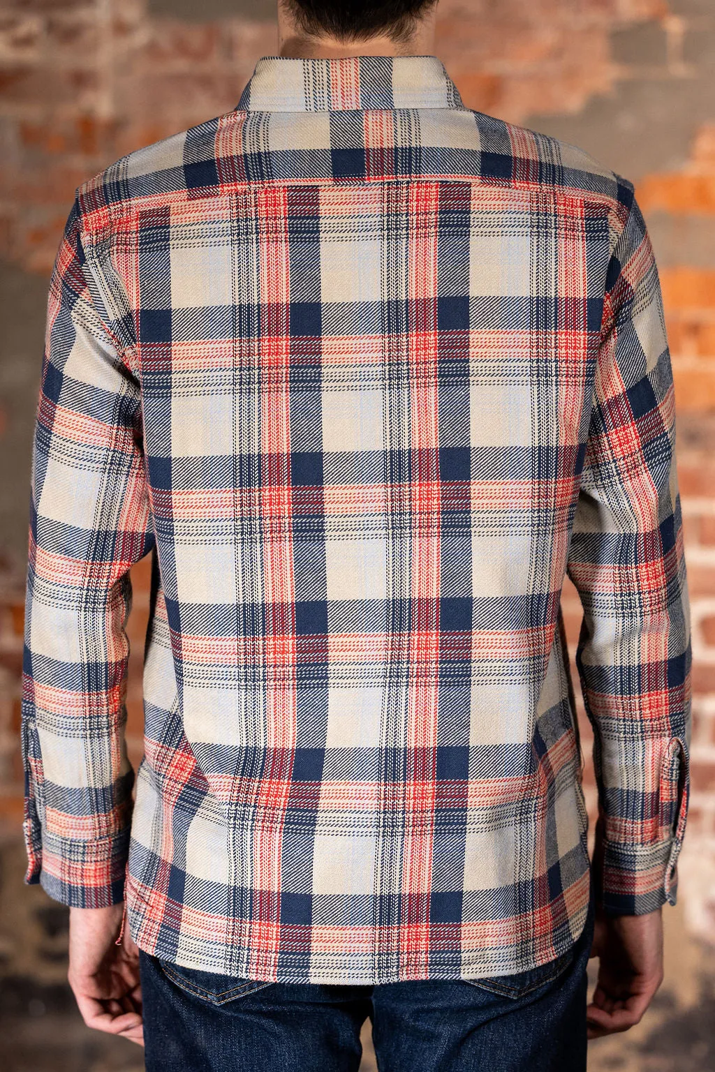 Sugar Cane Lot No. SC29562 Twill Check Work Shirt - Beige sold by Franklin and Poe product image thumbnail 3