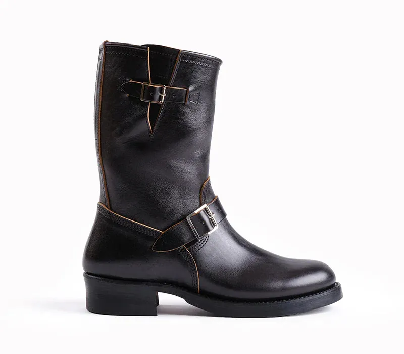 John Lofgren Wabash Engineer Boots - Limited Edition Shinki Hikaku Horsebutt Black sold by Franklin and Poe product image thumbnail 4