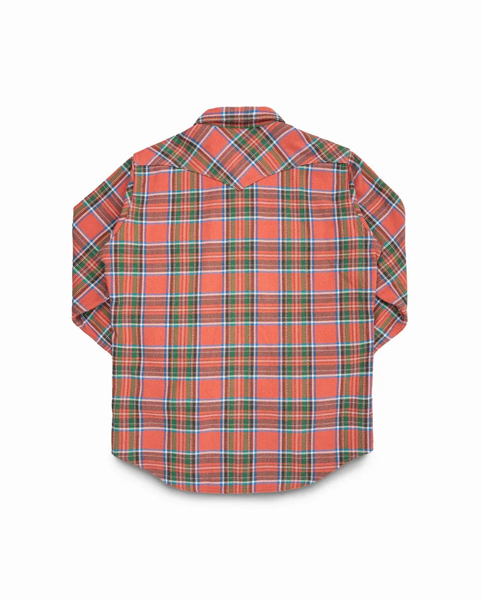 Iron Heart IHSH-436-RED Ultra Heavy Flannel American Check Western Shirt - Red "The Watermelon Man" sold by Franklin and Poe product image thumbnail 2