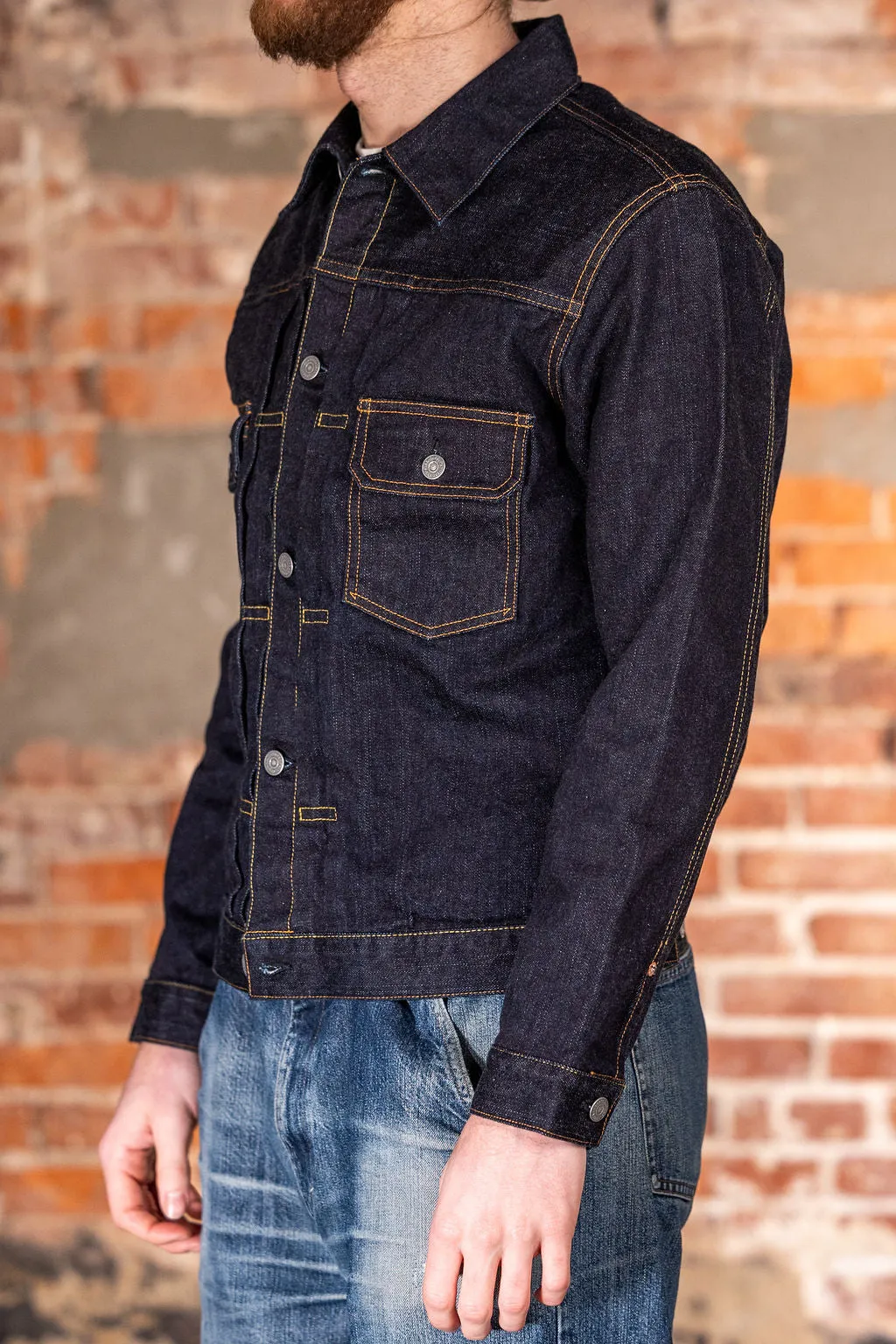 The Flat Head FN-OJ-D002 14.5oz Denim Jacket - 50s Type II sold by Franklin and Poe product image thumbnail 2