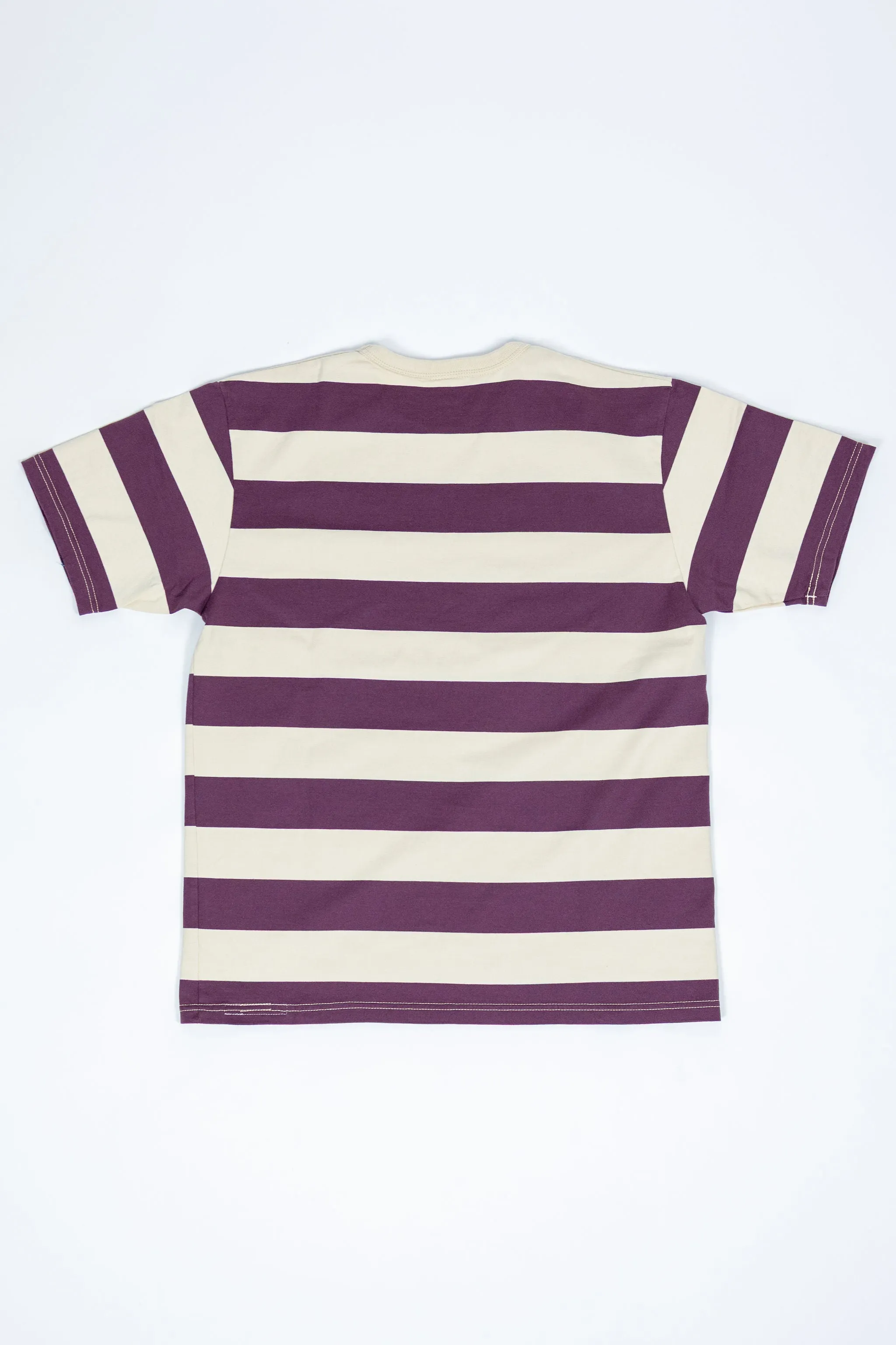 The Flat Head FN-THB-002 Border T-Shirt - Ivory/Purple sold by Franklin and Poe product image thumbnail 4