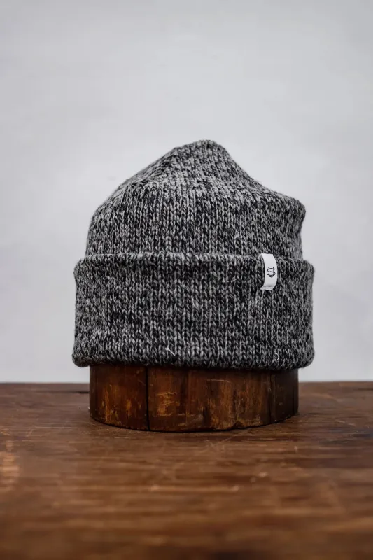 Upstate Stock Ragg Wool Beanie - Charcoal Melange sold by Franklin and Poe
