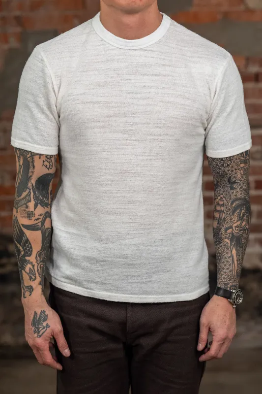 UES Linen Short Sleeve Tee - White sold by Franklin and Poe