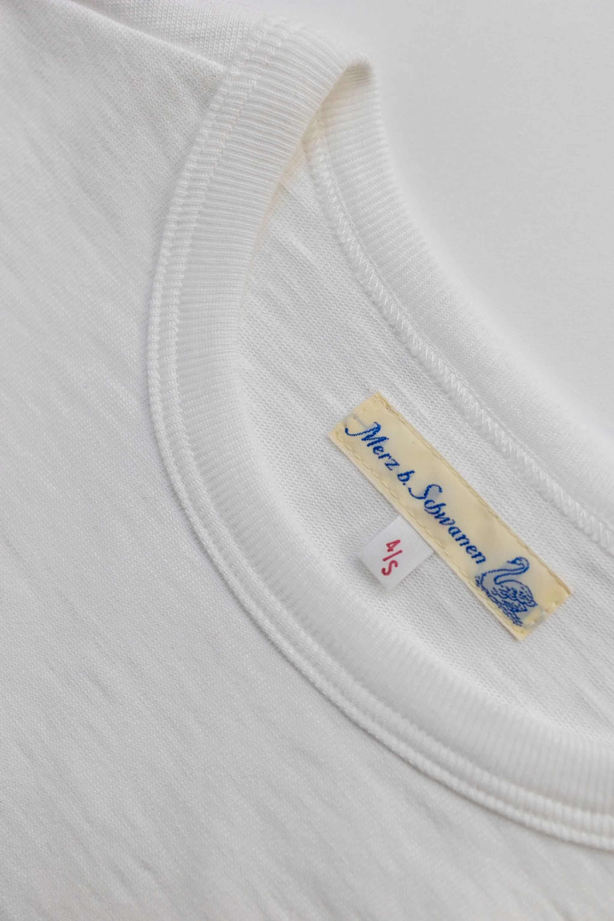 Merz b. Schwanen 2S14 Men's Crew Neck T-Shirt - White sold by Franklin and Poe product image thumbnail 5