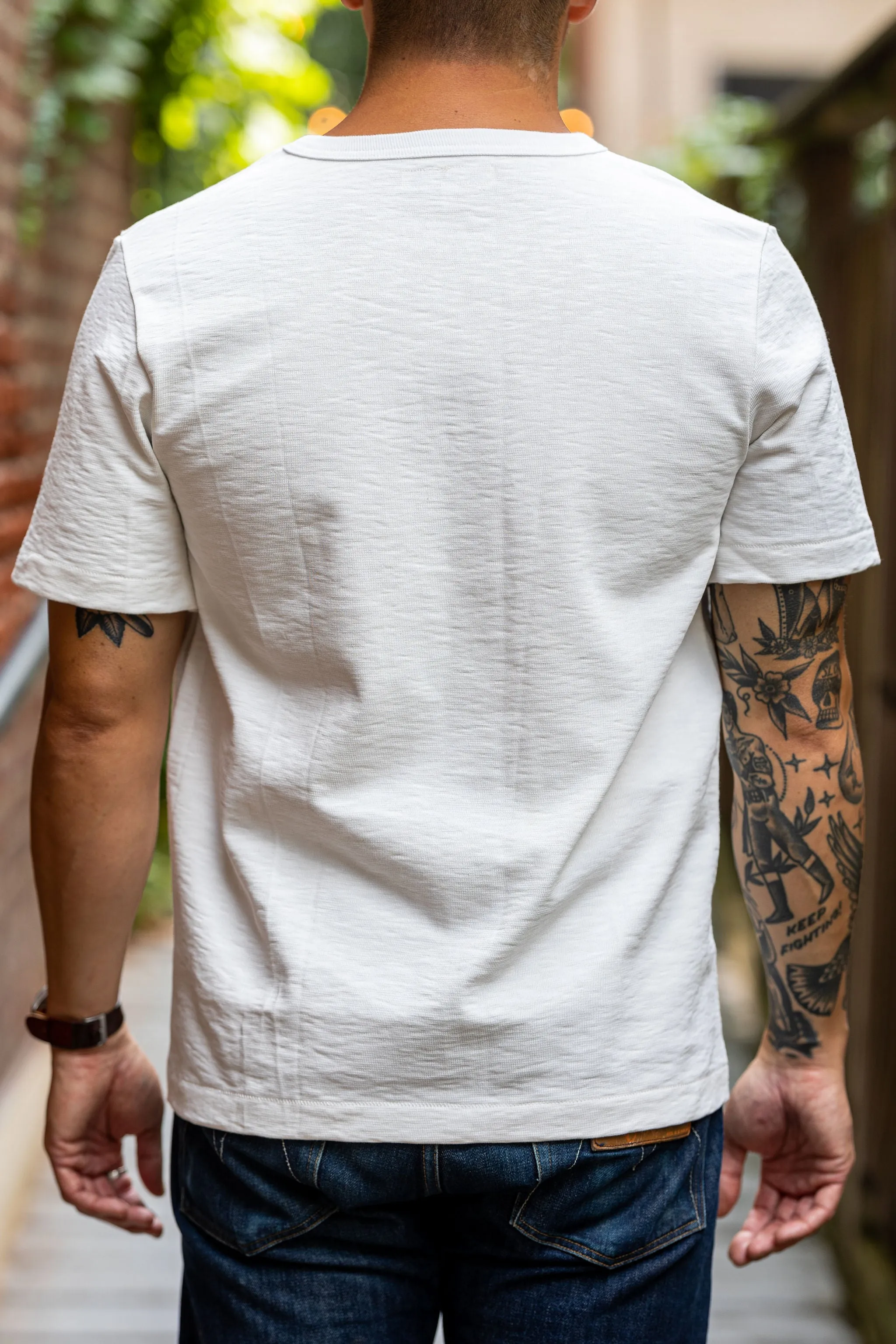 Merz b. Schwanen 2S14 Men's Crew Neck T-Shirt - White sold by Franklin and Poe product image thumbnail 2