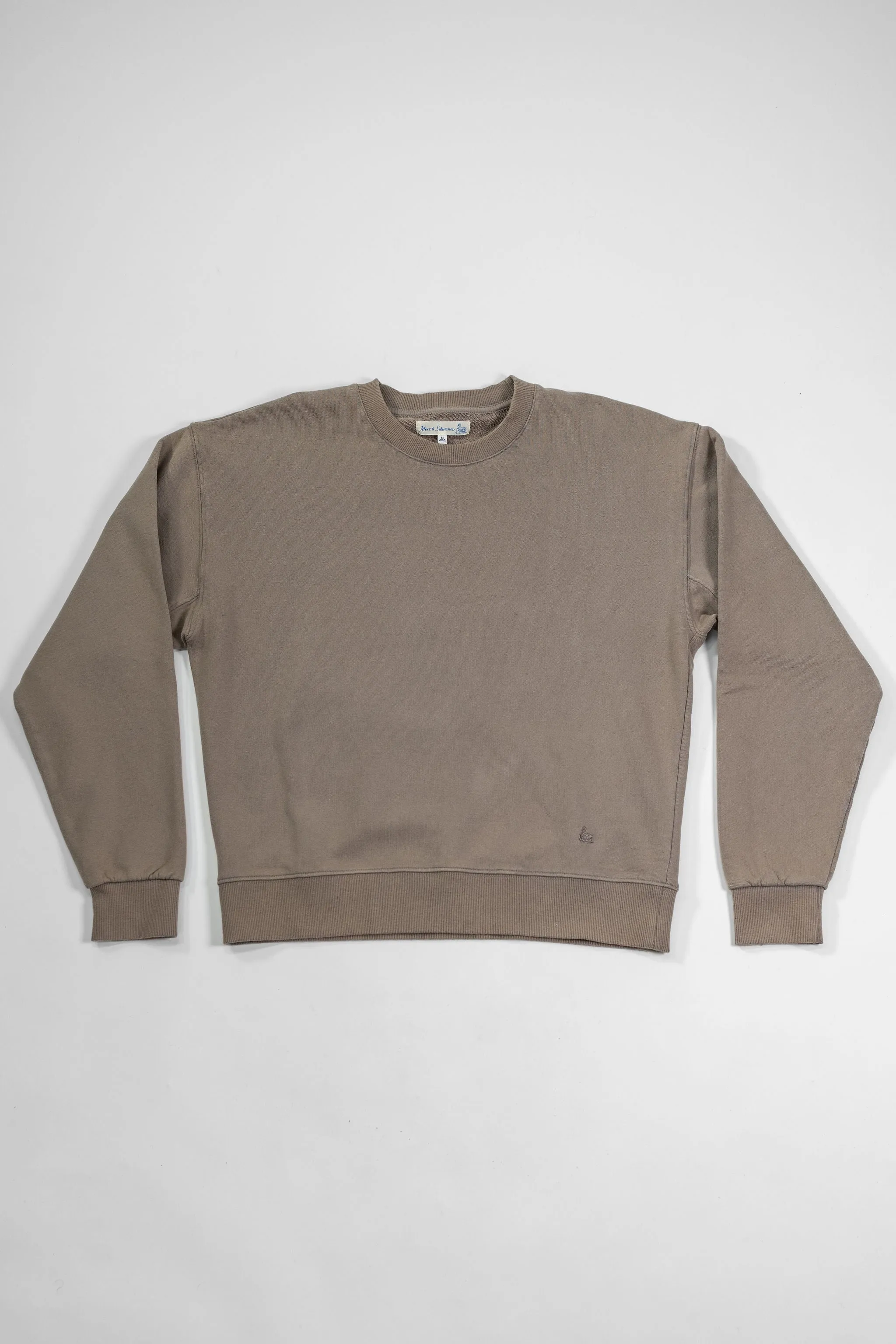 Merz b. Schwanen CREW01 Relaxed Cotton Fleece Sweatshirt - Faded Grain sold by Franklin and Poe product image thumbnail 4