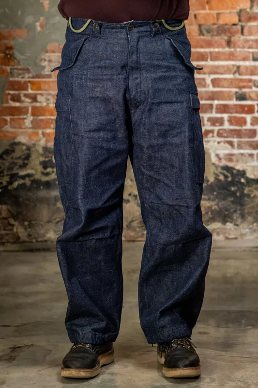 Buzz Rickson's BR42586 Trousers, Shell, Field, Type M-51 “Denim Civilian Model” sold by Franklin and Poe