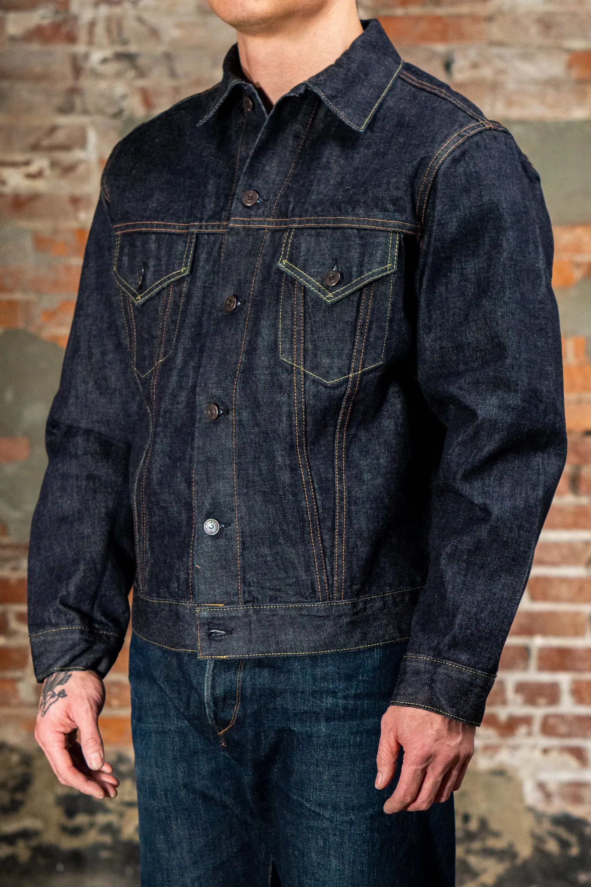 Sugar Cane 1962 14oz Type III Denim Jacket - One Wash sold by Franklin and Poe product image thumbnail 2
