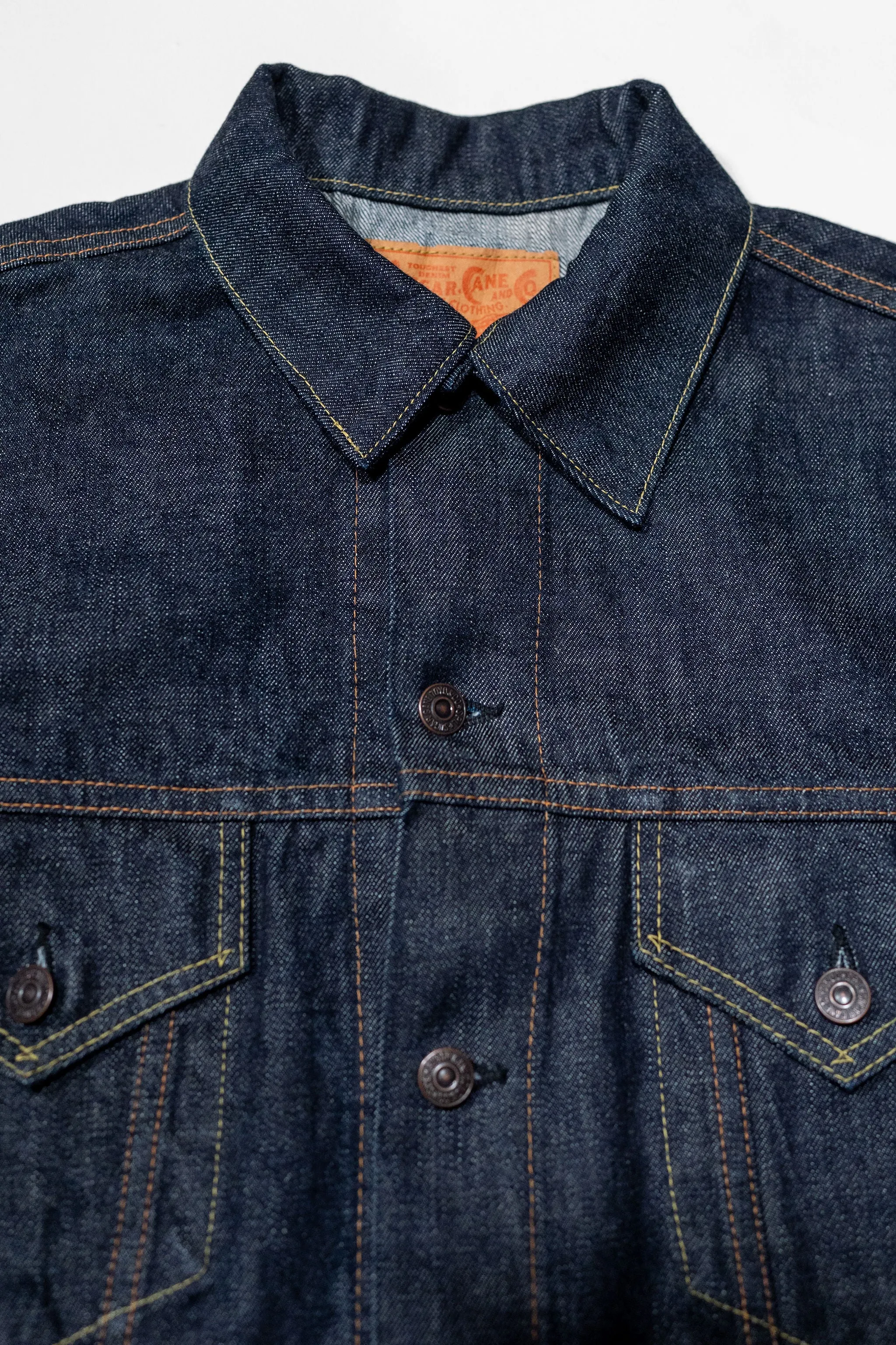 Sugar Cane 1962 14oz Type III Denim Jacket - One Wash sold by Franklin and Poe product image thumbnail 5