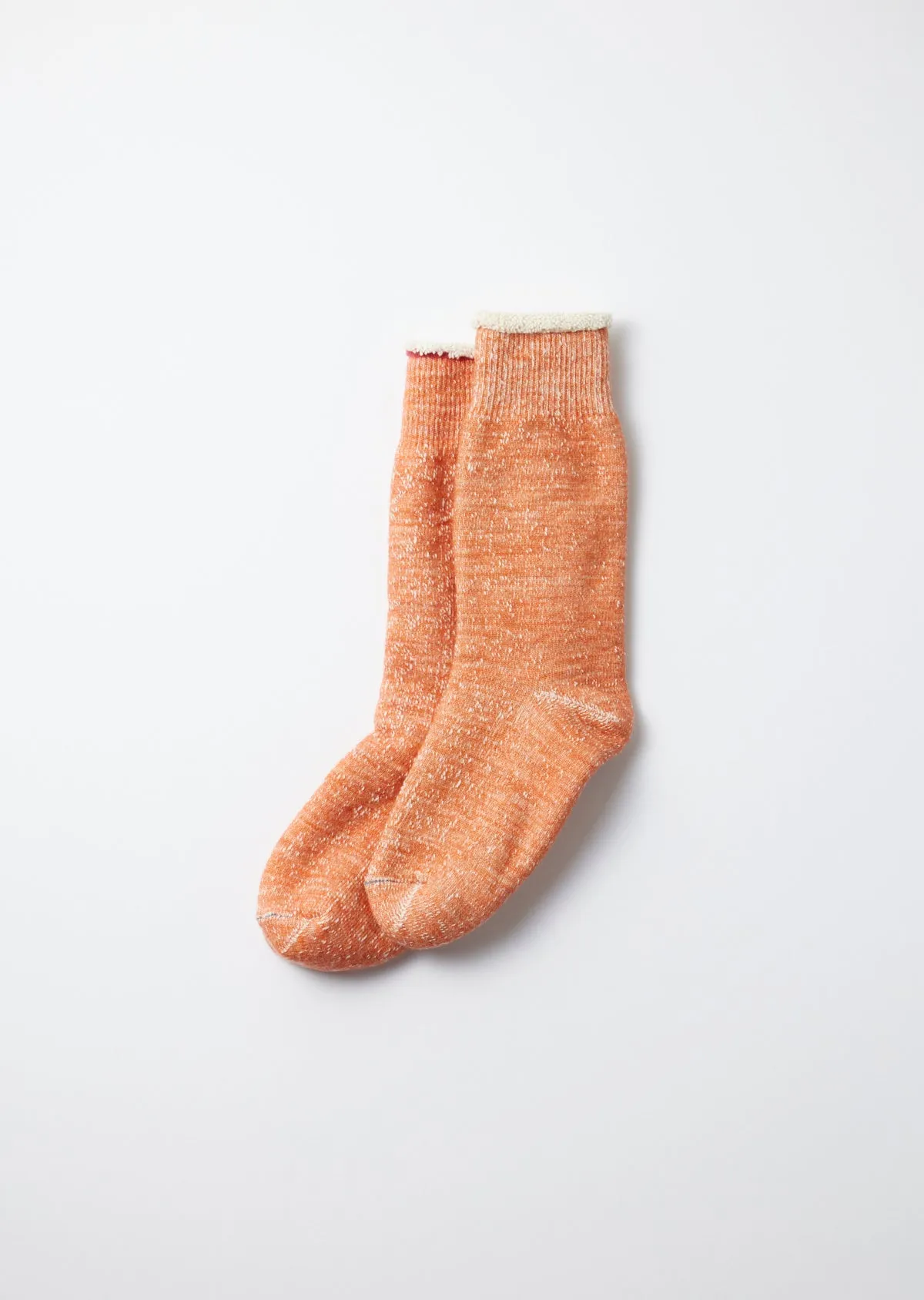 Rototo R1001 Double Faced Crew Socks - Orange sold by Franklin and Poe
