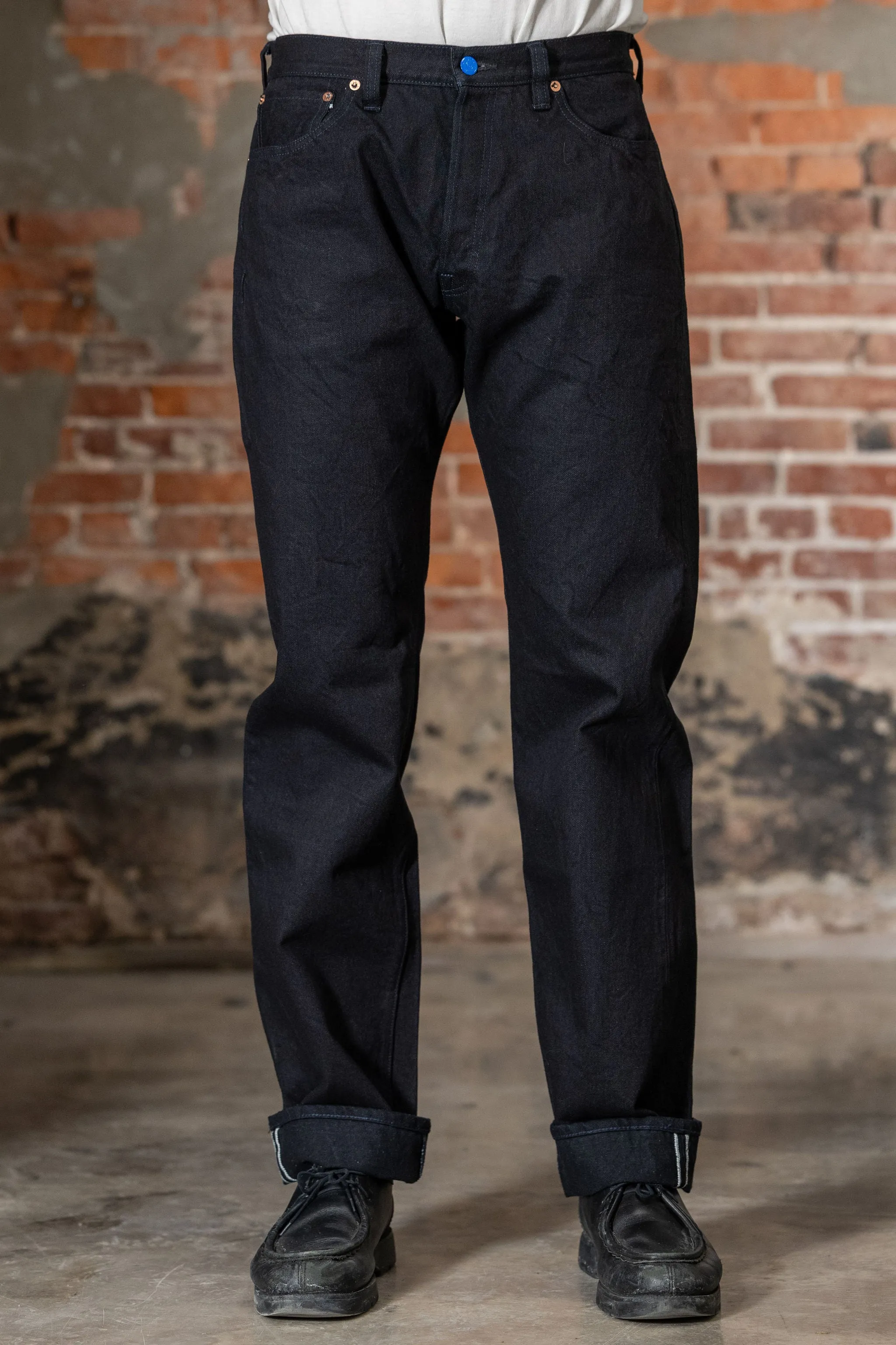 Samurai S0510XX-BOB Aoki Tachikage Regular Straight - 15oz Black-on-Blue Denim sold by Franklin and Poe
