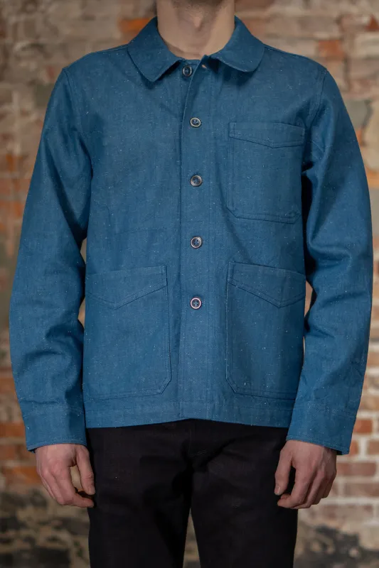 3sixteen French Work Jacket - Light Indigo sold by Franklin and Poe