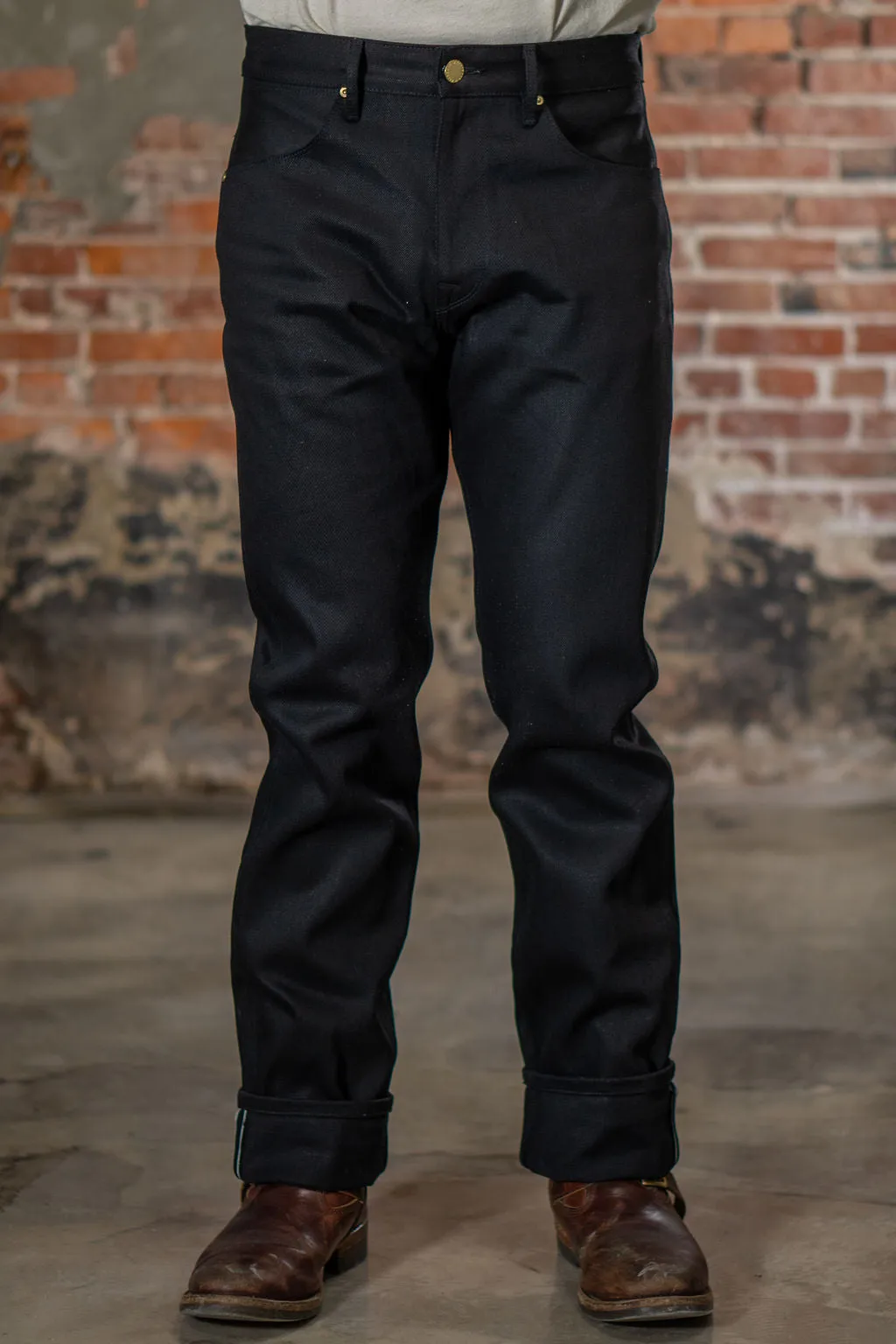 Freenote Cloth Wilkes - 15.75oz Aces High Black Denim sold by Franklin and Poe