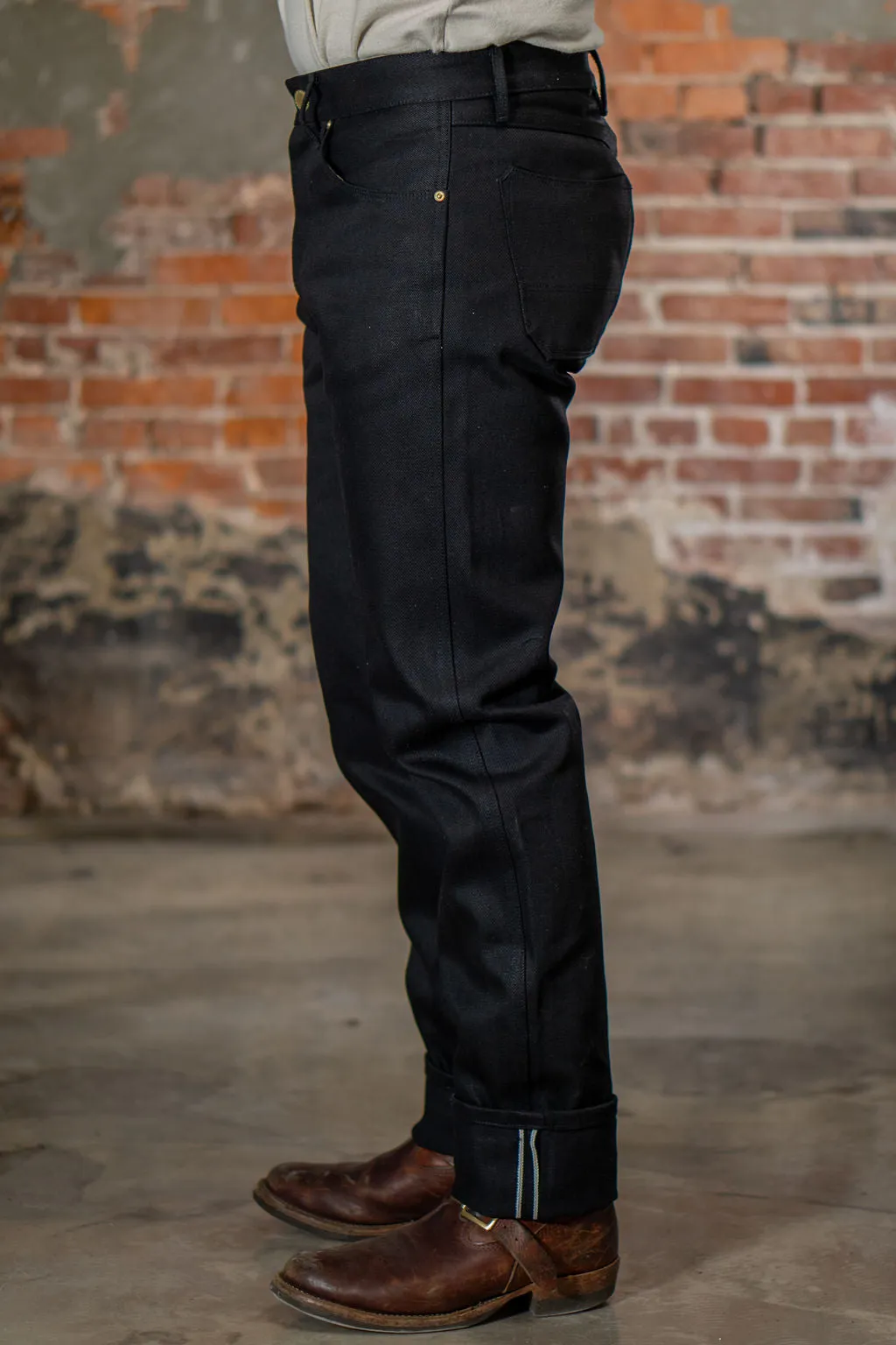 Freenote Cloth Wilkes - 15.75oz Aces High Black Denim sold by Franklin and Poe product image thumbnail 2