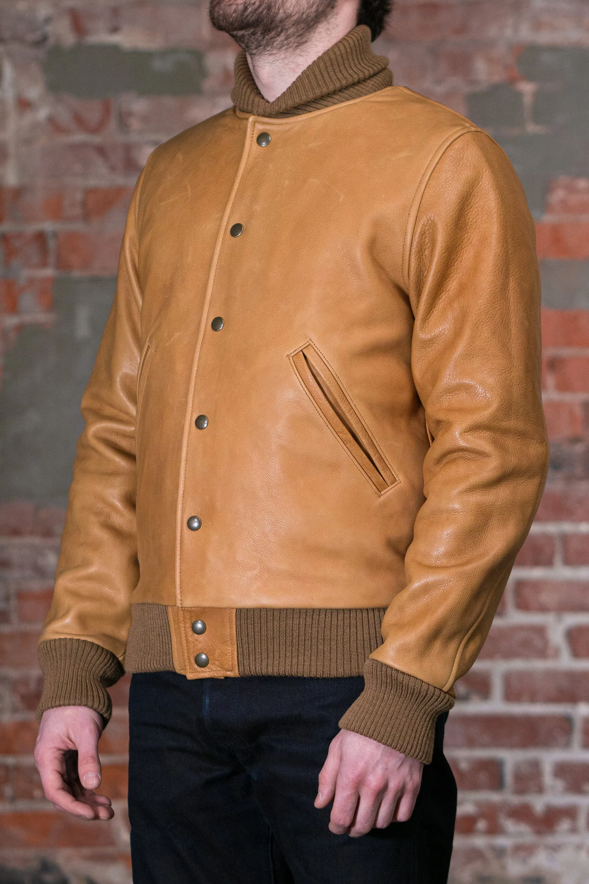 Dehen 1920 All-City Leather Jacket - Rust sold by Franklin and Poe product image thumbnail 2