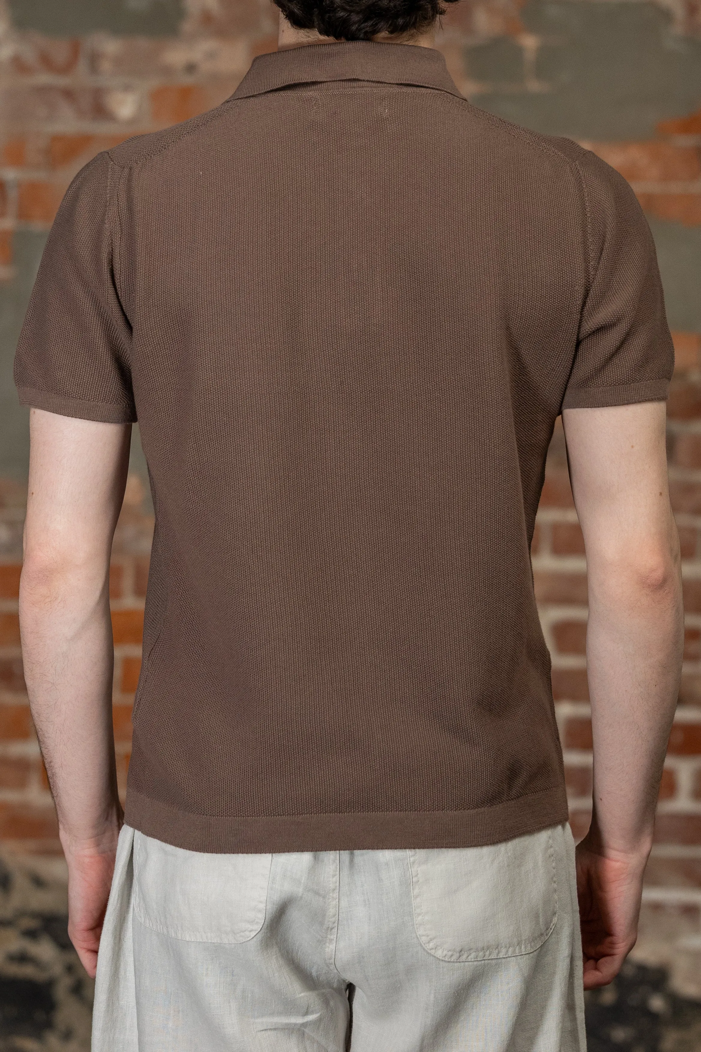 Merz b. Schwanen KPLP02 Knitted Polo - Grain sold by Franklin and Poe product image thumbnail 3