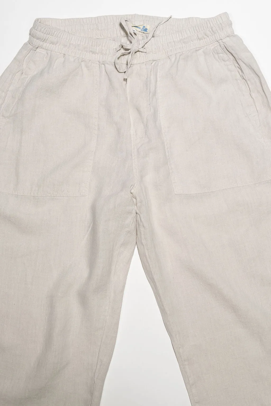 Merz b. Schwanen PANTS05LI Linen Workers Drawstring Pants - Light Stone sold by Franklin and Poe product image thumbnail 4