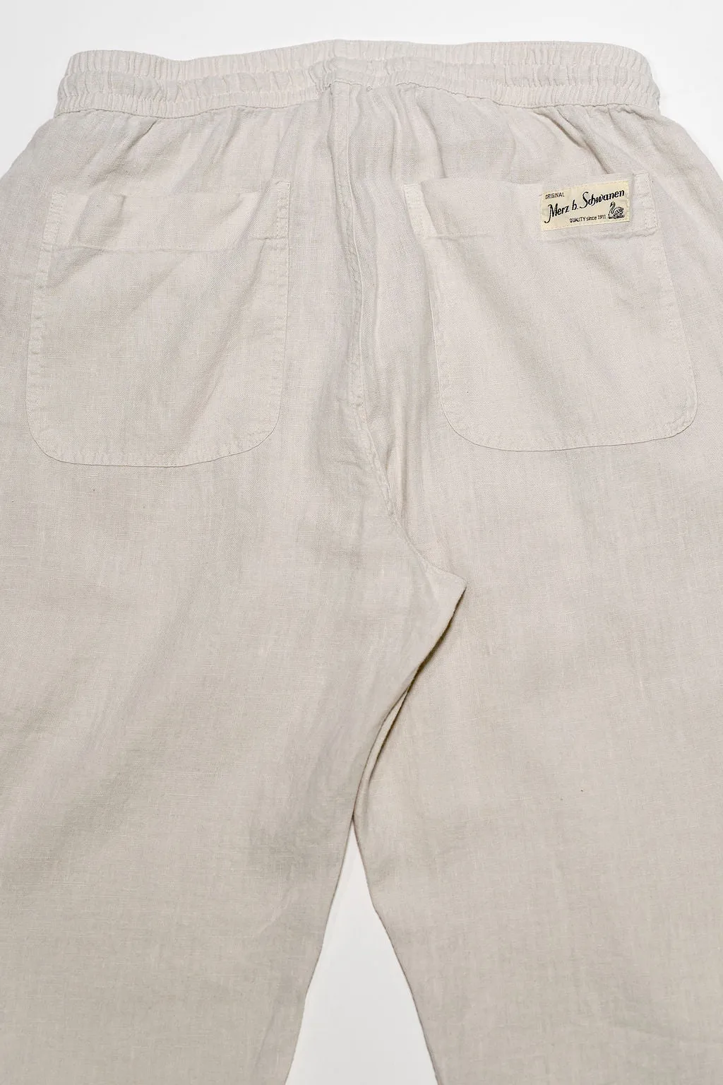 Merz b. Schwanen PANTS05LI Linen Workers Drawstring Pants - Light Stone sold by Franklin and Poe product image thumbnail 5