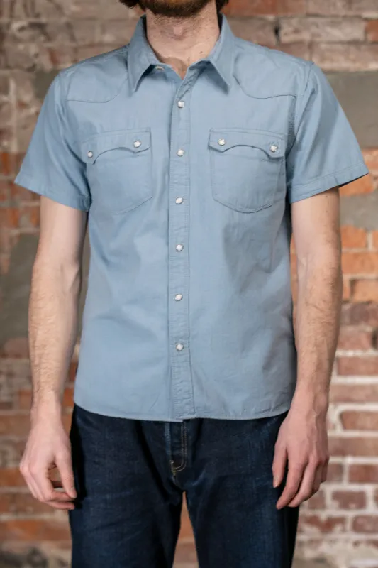 Freenote Cloth Modern Western S/S - Clear Blue made by Franklin and Poe