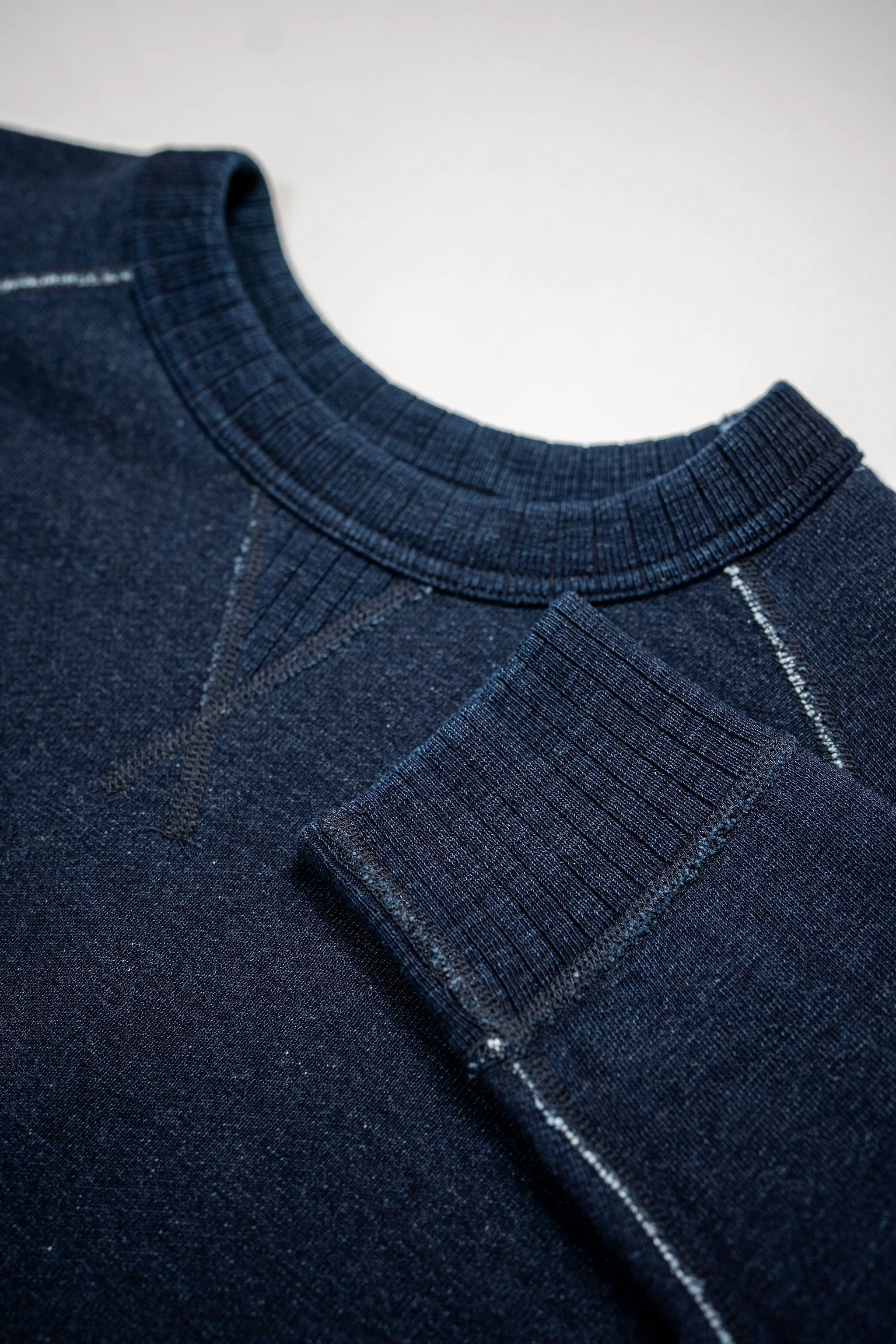 Pure Blue Japan 5409-ID Knitted Sweatshirt - Indigo sold by Franklin and Poe product image thumbnail 5