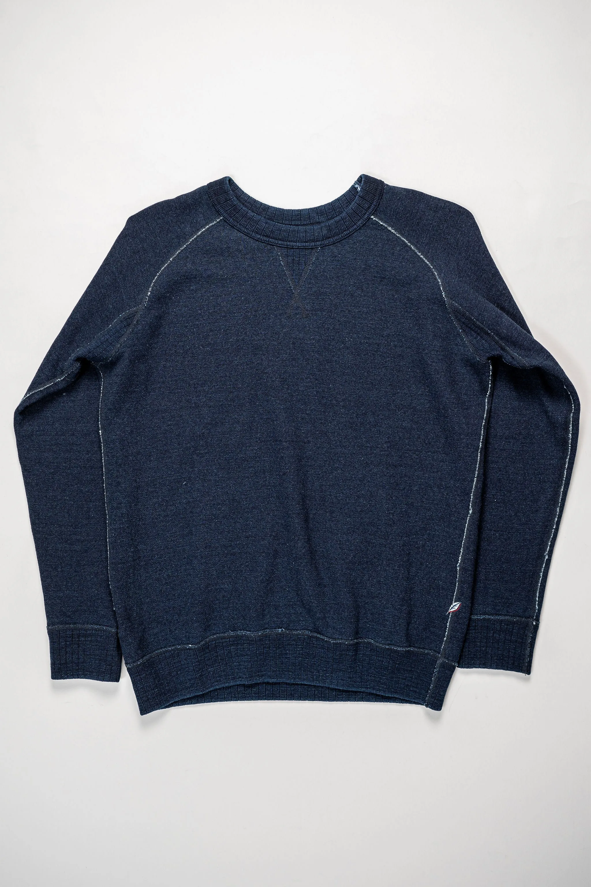 Pure Blue Japan 5409-ID Knitted Sweatshirt - Indigo sold by Franklin and Poe product image thumbnail 4