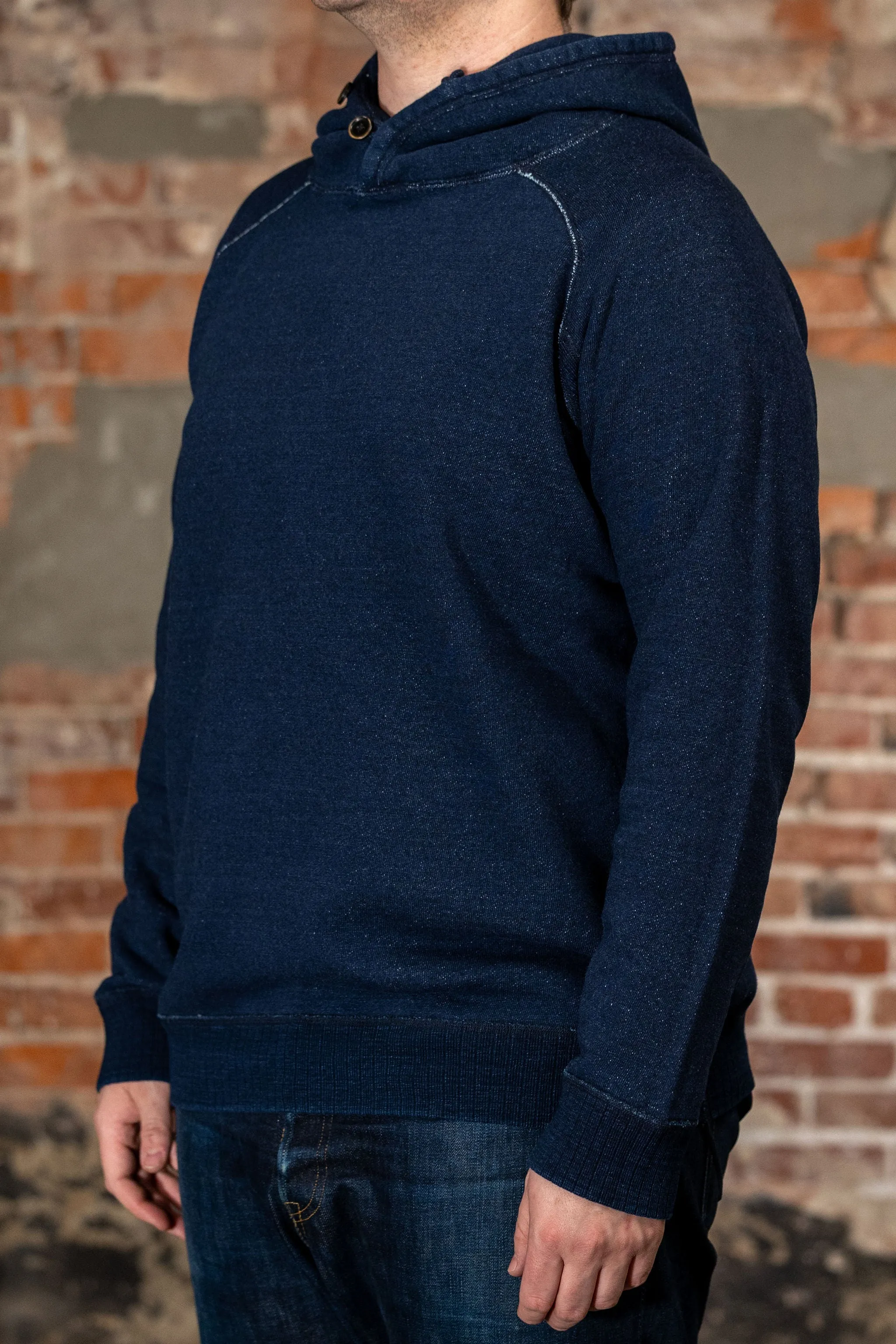 Pure Blue Japan 5410-ID Knitted Hoodie - Indigo sold by Franklin and Poe product image thumbnail 2