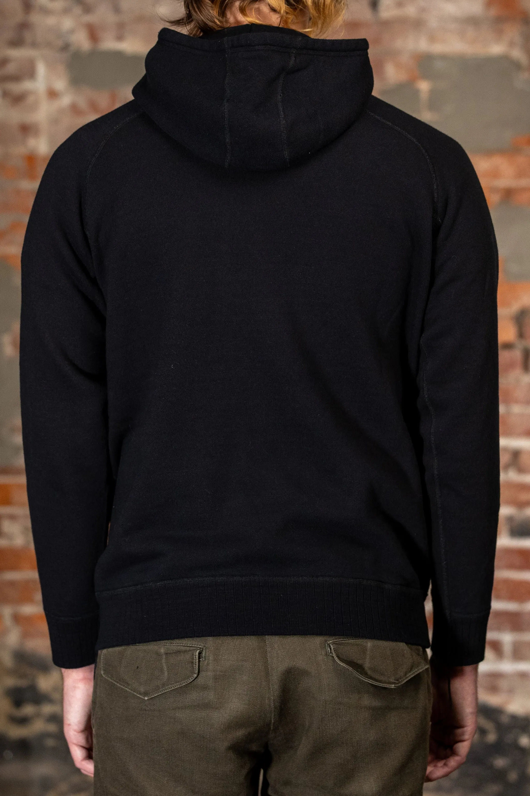 Pure Blue Japan 5410-IDBK Knitted Hoodie - Indigo Black sold by Franklin and Poe product image thumbnail 2