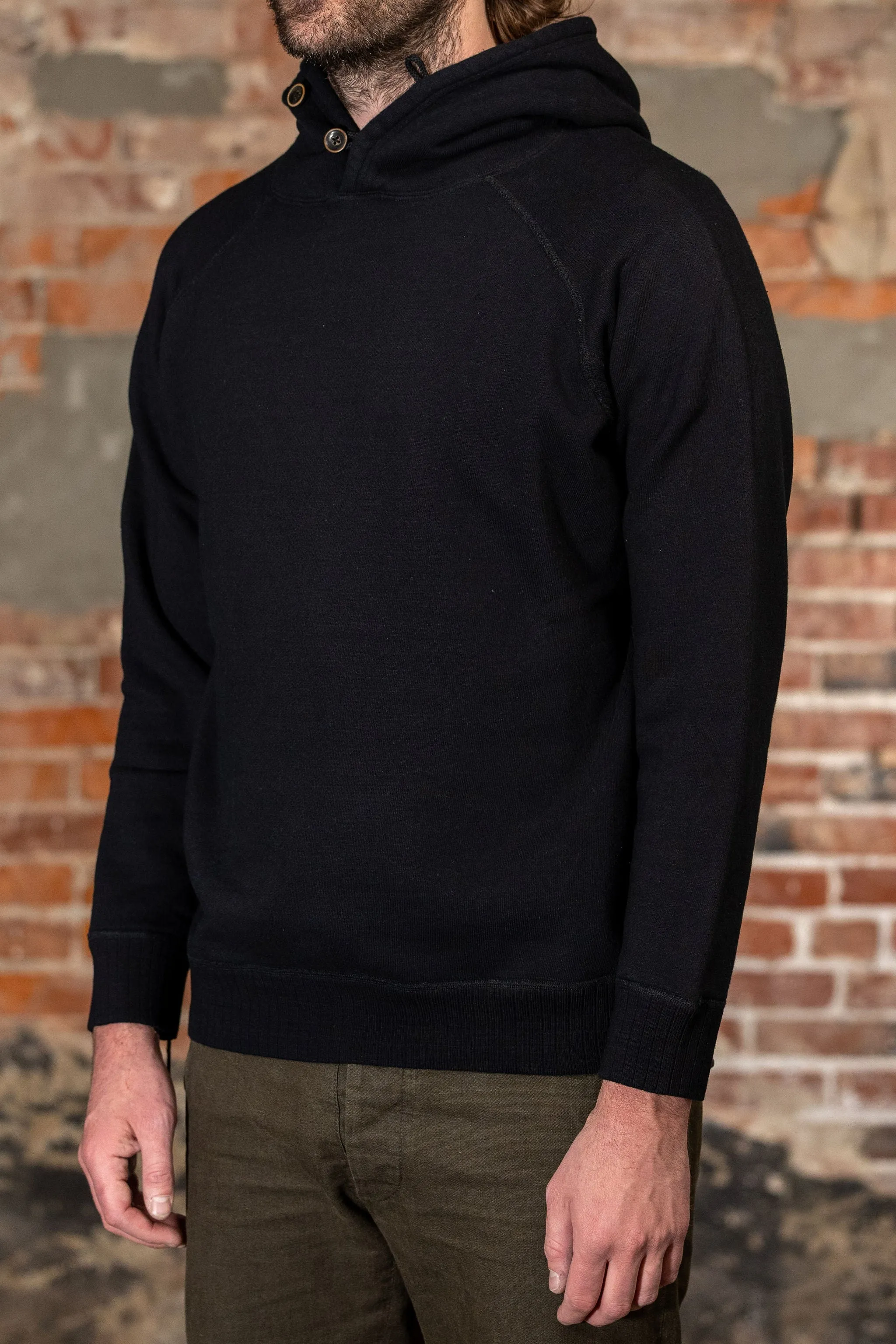 Pure Blue Japan 5410-IDBK Knitted Hoodie - Indigo Black sold by Franklin and Poe product image thumbnail 3