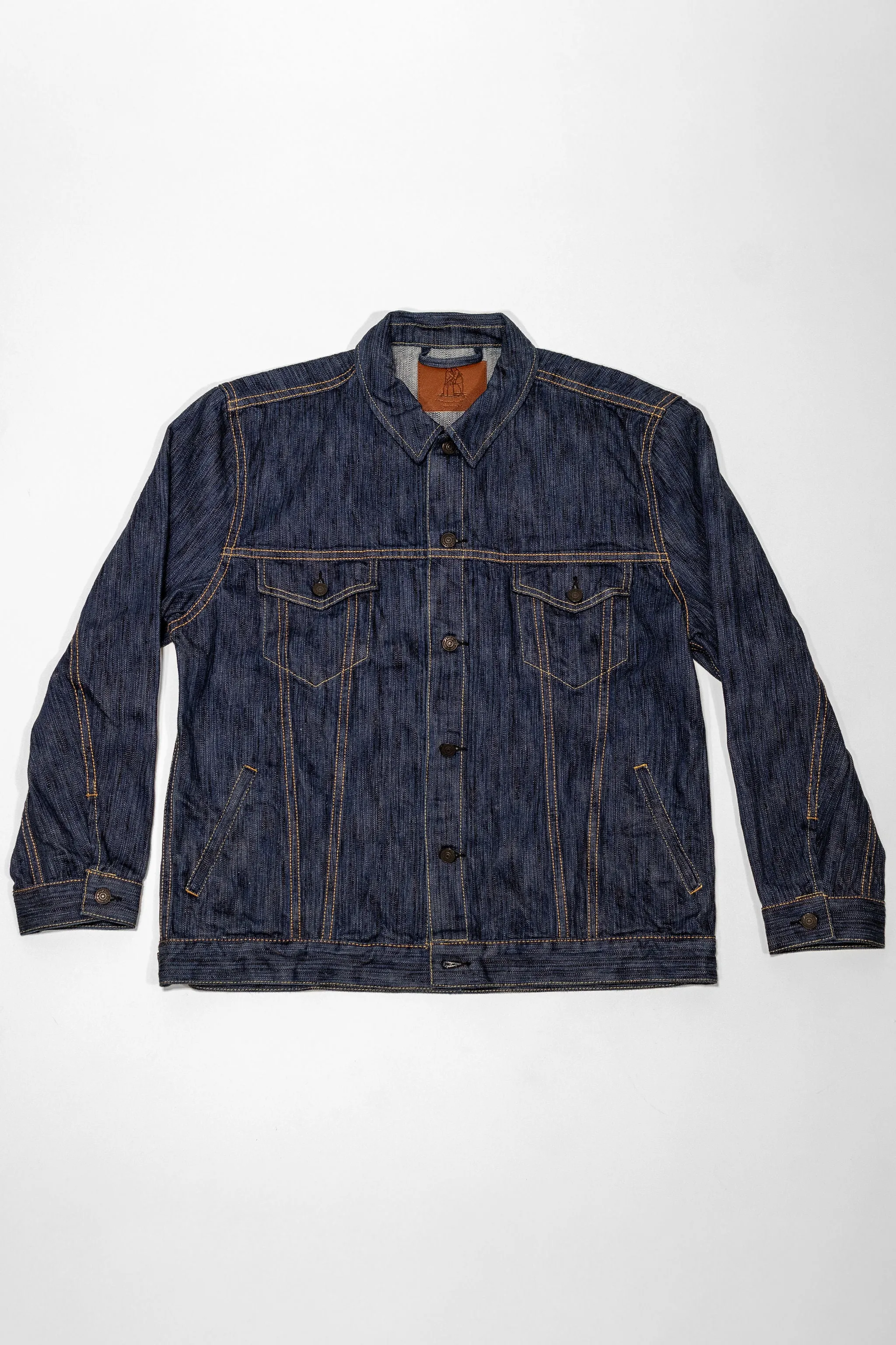 Pure Blue Japan 6226-L 14.5oz Waterfall Denim Type III Jacket - Light Indigo sold by Franklin and Poe product image thumbnail 4