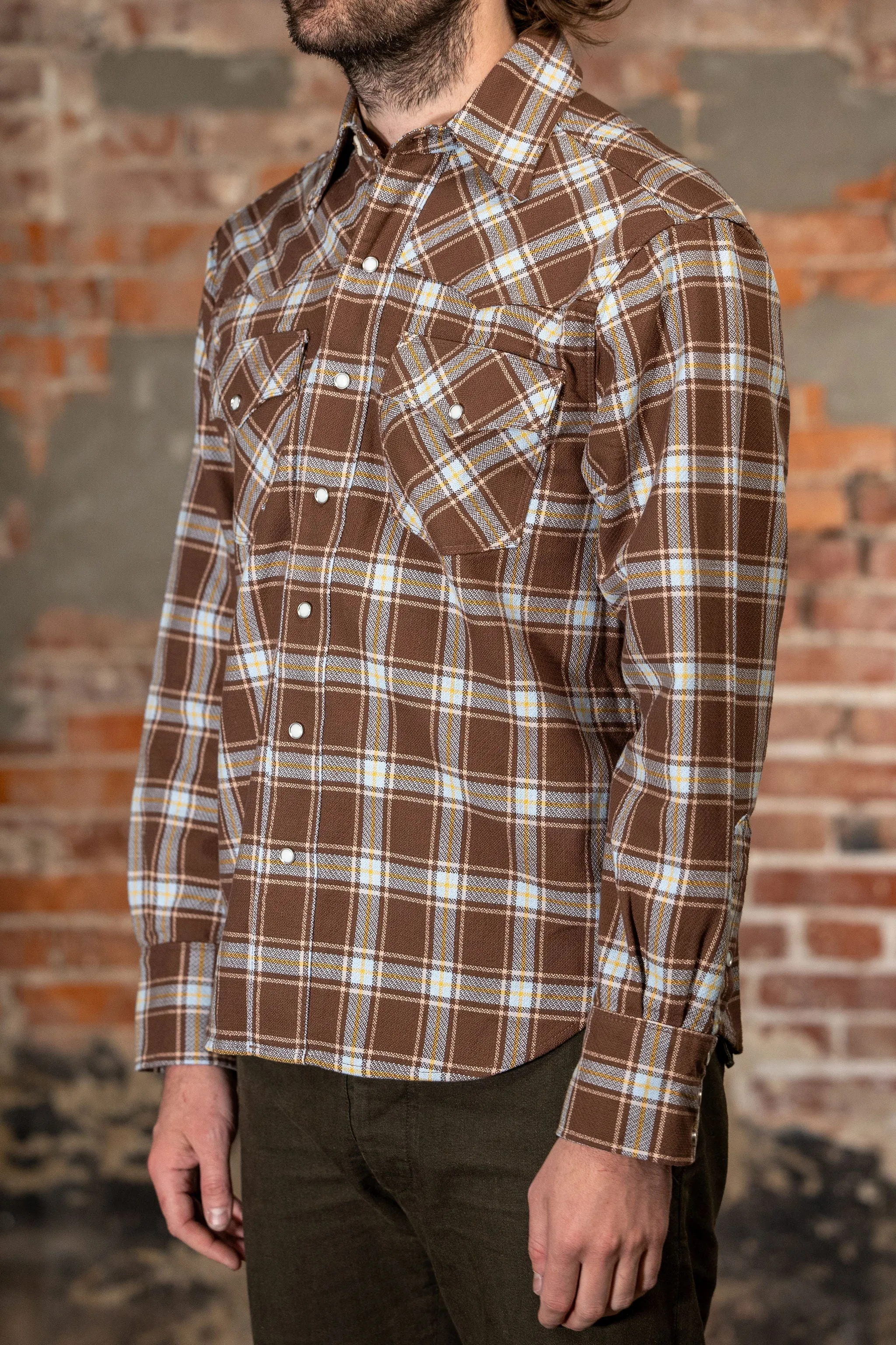 Freenote Cloth Western Scout - Brown Plaid sold by Franklin and Poe product image thumbnail 2