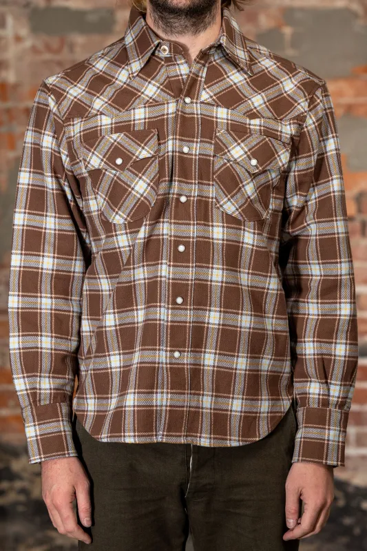 Freenote Cloth Western Scout - Brown Plaid made by Freenote Cloth