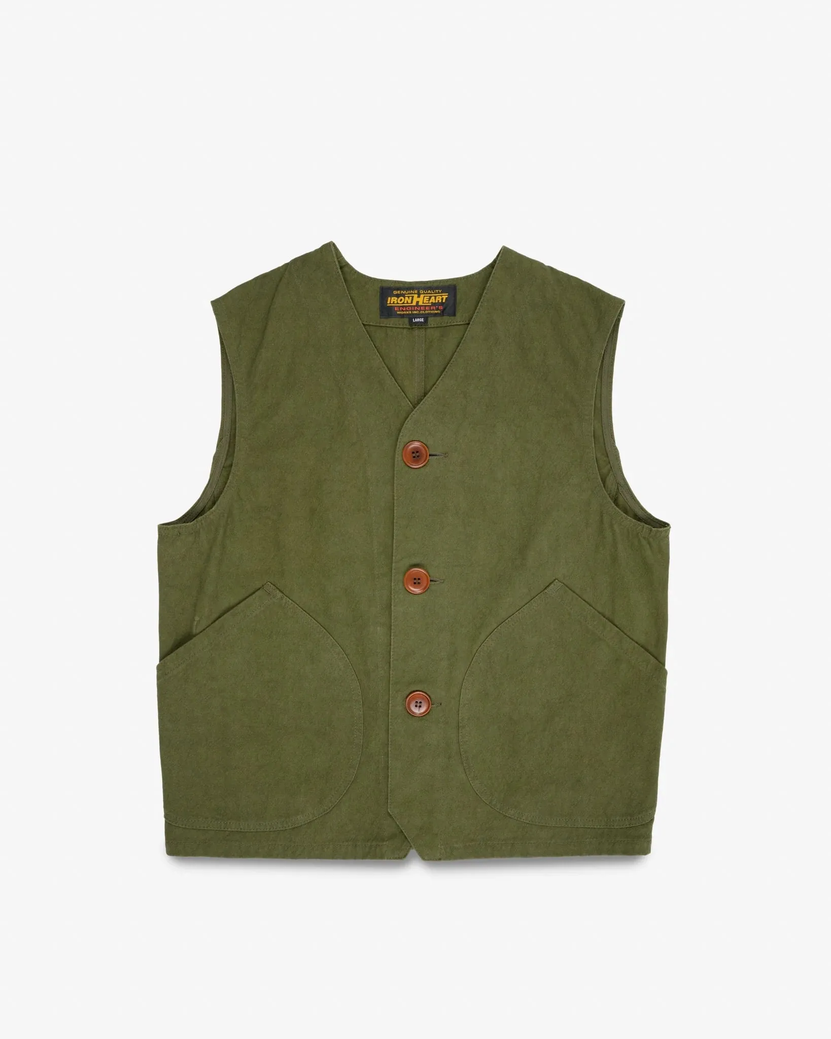 Iron Heart IHV-52-OLV 12oz Duck Canvas Hunting Vest - Olive sold by Franklin and Poe