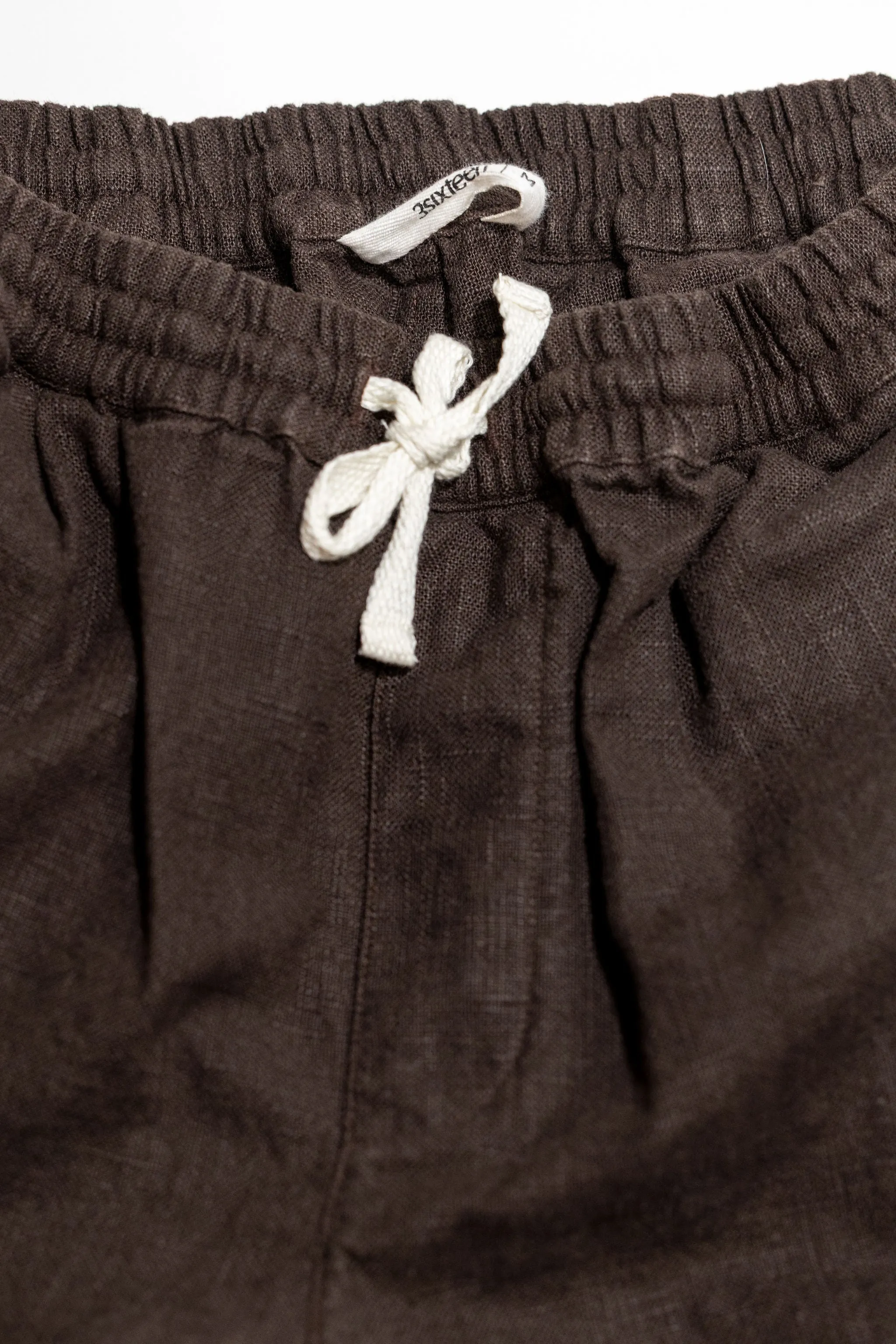3sixteen Drawstring Shorts - Chocolate Linen sold by Franklin and Poe product image thumbnail 3