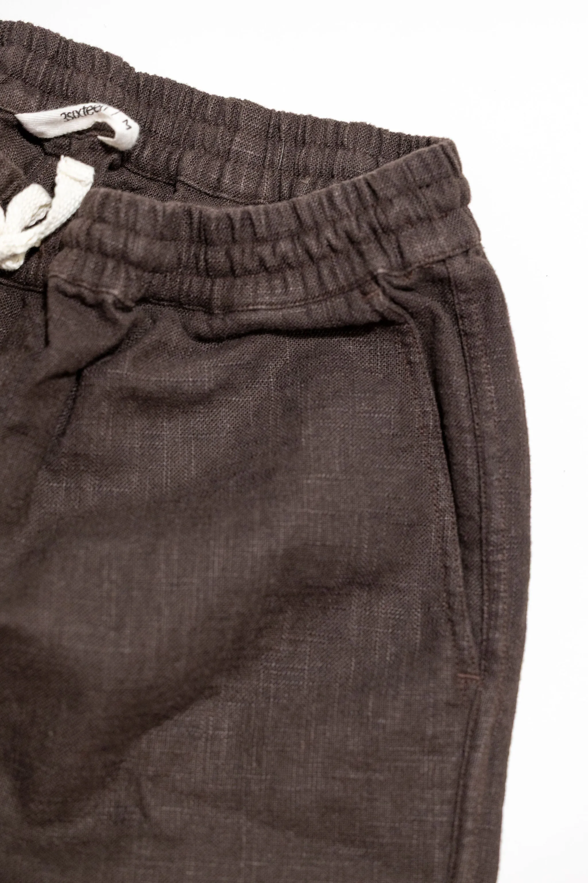 3sixteen Drawstring Shorts - Chocolate Linen sold by Franklin and Poe product image thumbnail 4