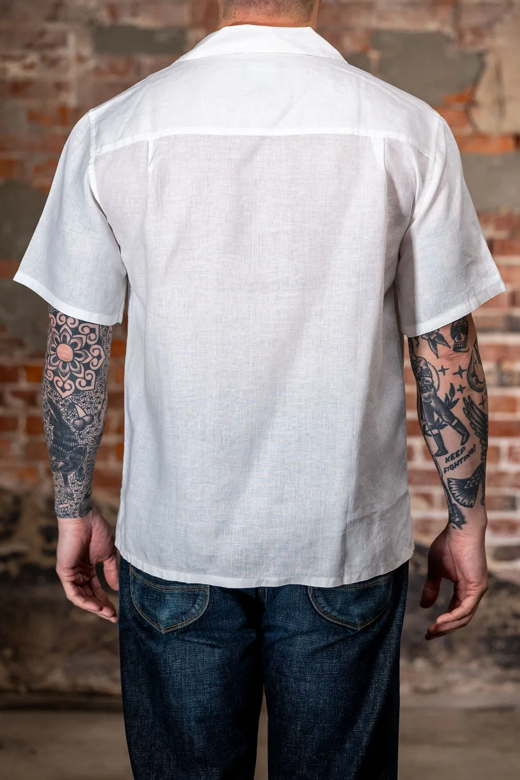 Knickerbocker Marina Linen Shirt - White sold by Franklin and Poe product image thumbnail 3