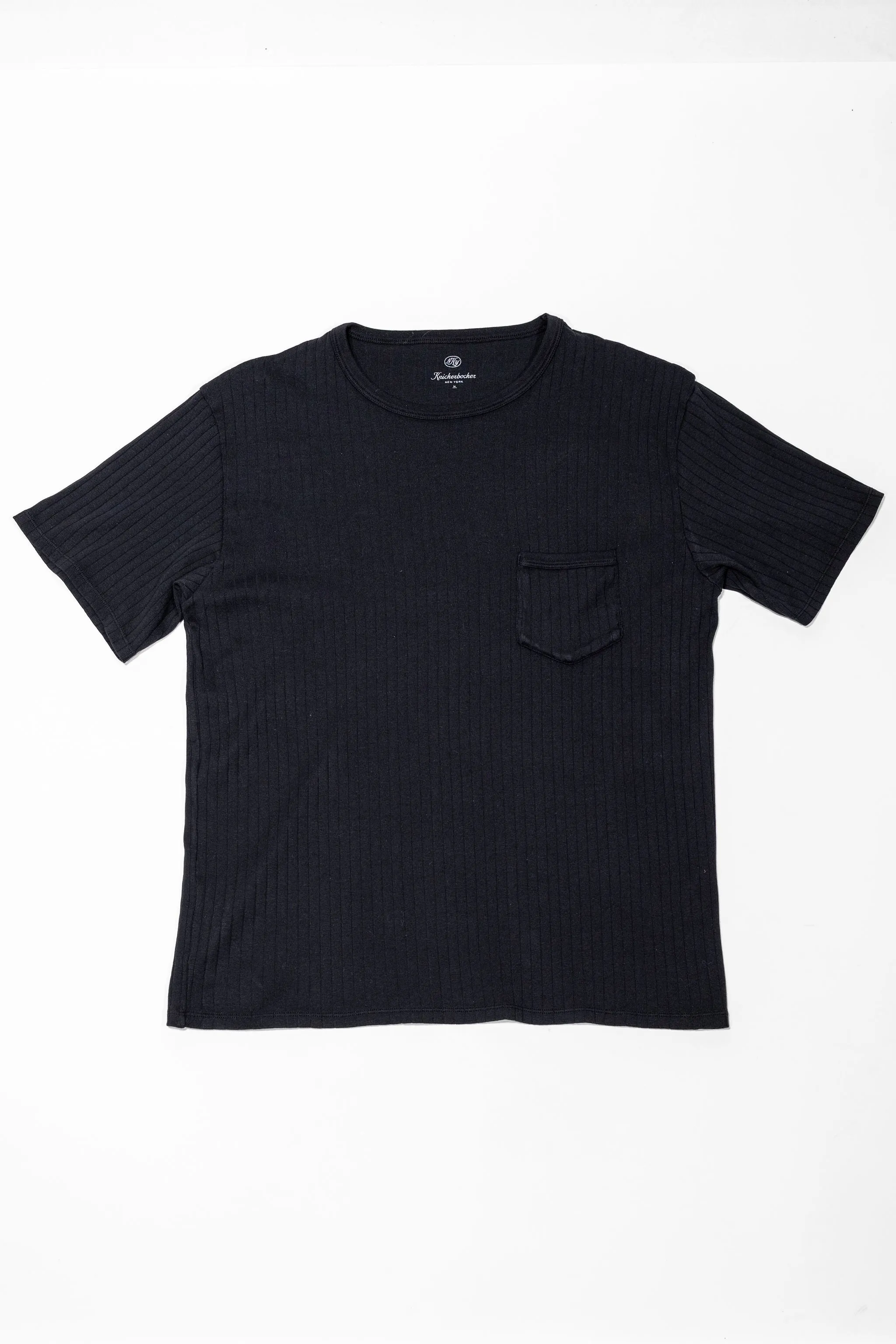 Knickerbocker Rib Pocket T-shirt - Black sold by Franklin and Poe product image thumbnail 3