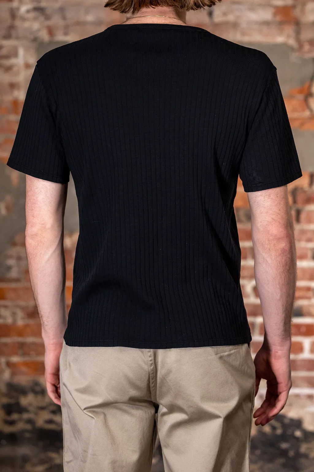 Knickerbocker Rib Pocket T-shirt - Black sold by Franklin and Poe product image thumbnail 2