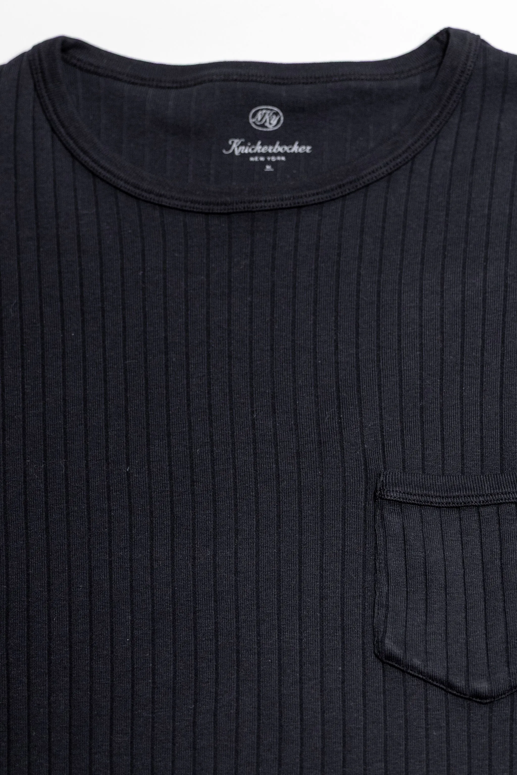Knickerbocker Rib Pocket T-shirt - Black sold by Franklin and Poe product image thumbnail 4