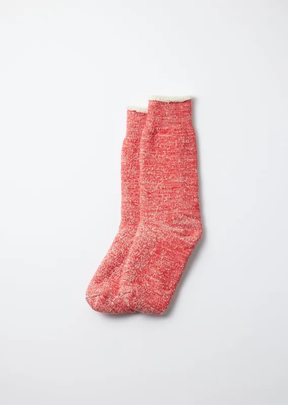 Rototo R1001 Double Faced Crew Socks - Red made by ROTOTO