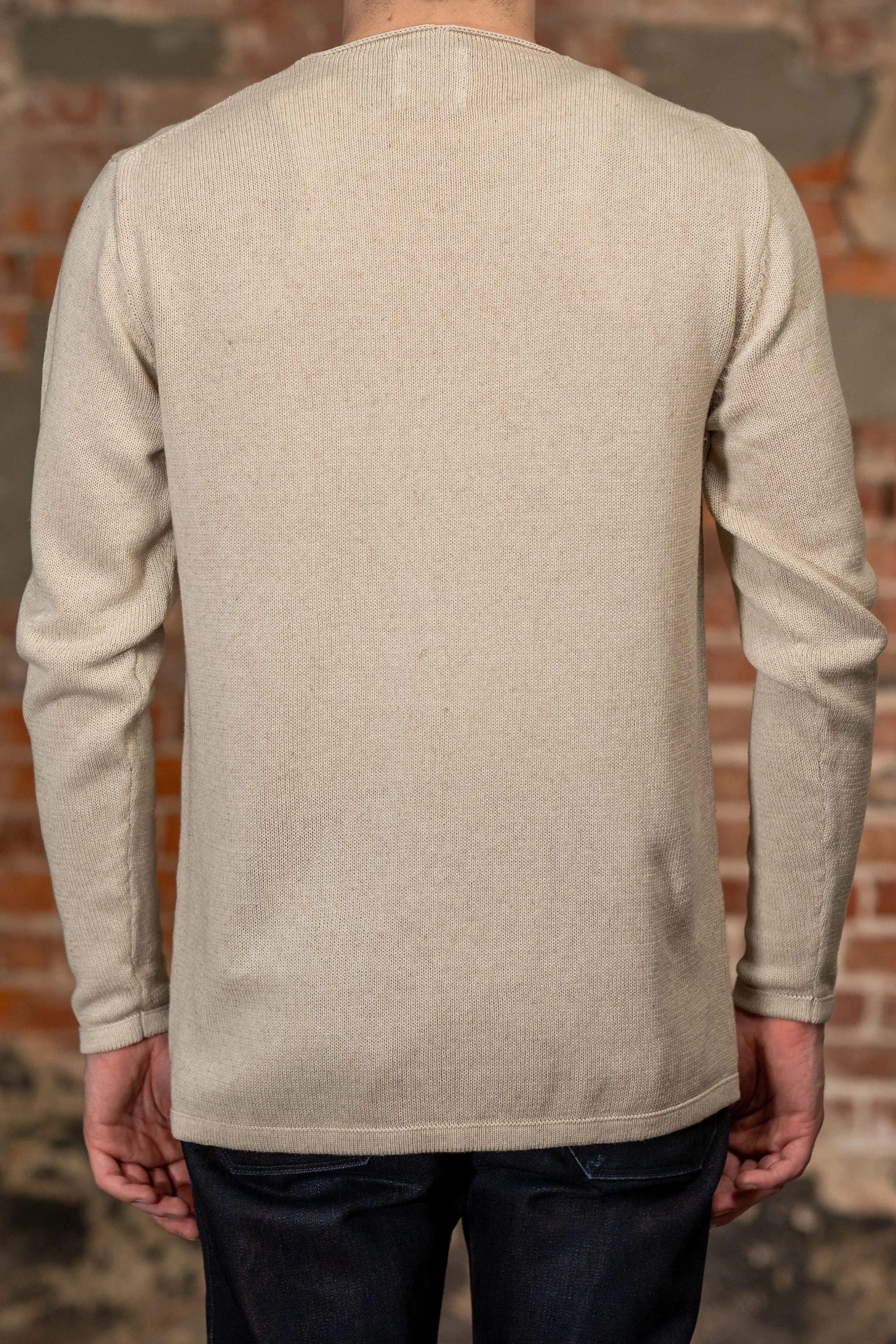 Heimat Textil Harbor Cotton/Linen Sweater - Seashell sold by Franklin and Poe product image thumbnail 3