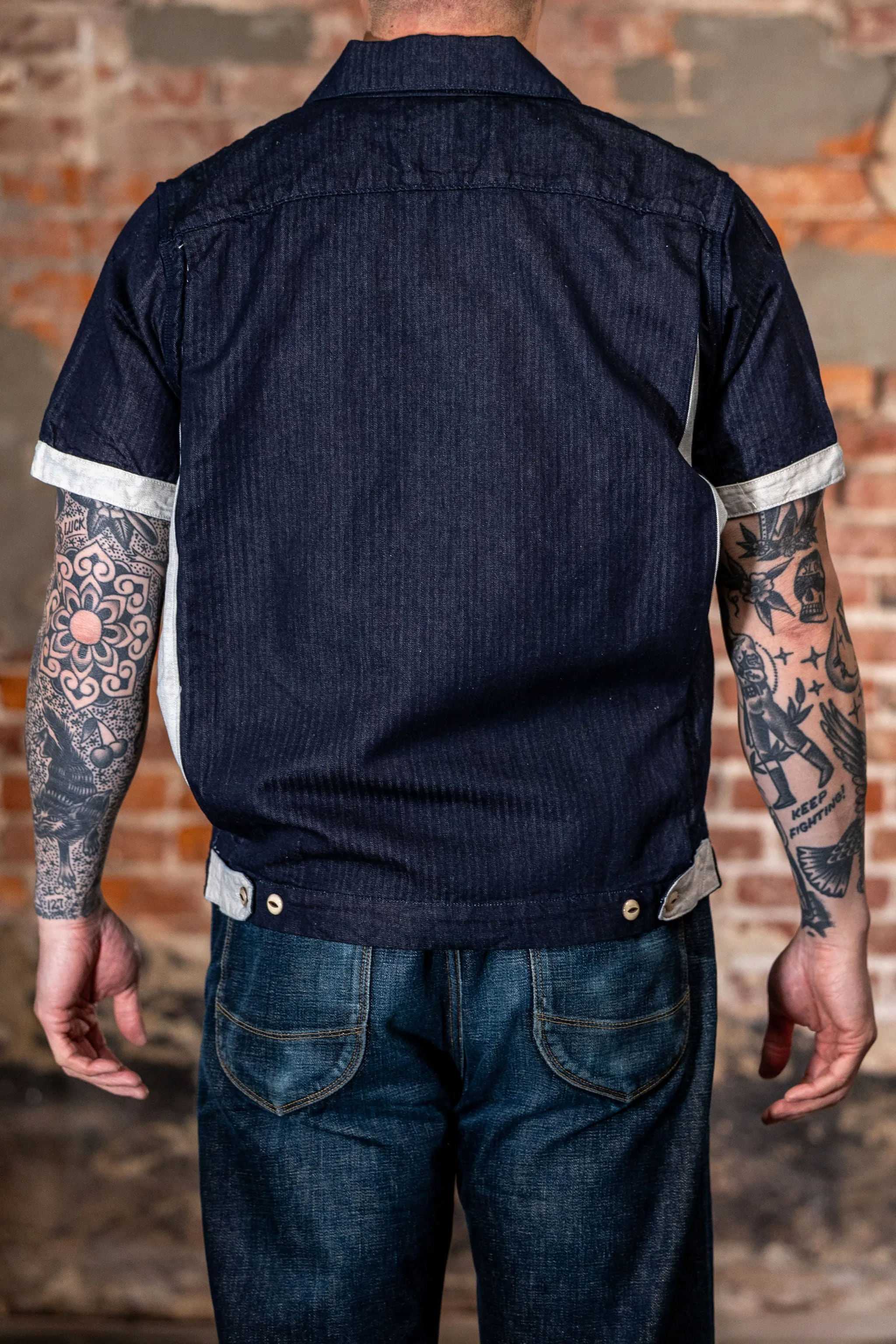 Freenote Cloth Yorba - Navy Herringbone sold by Franklin and Poe product image thumbnail 3