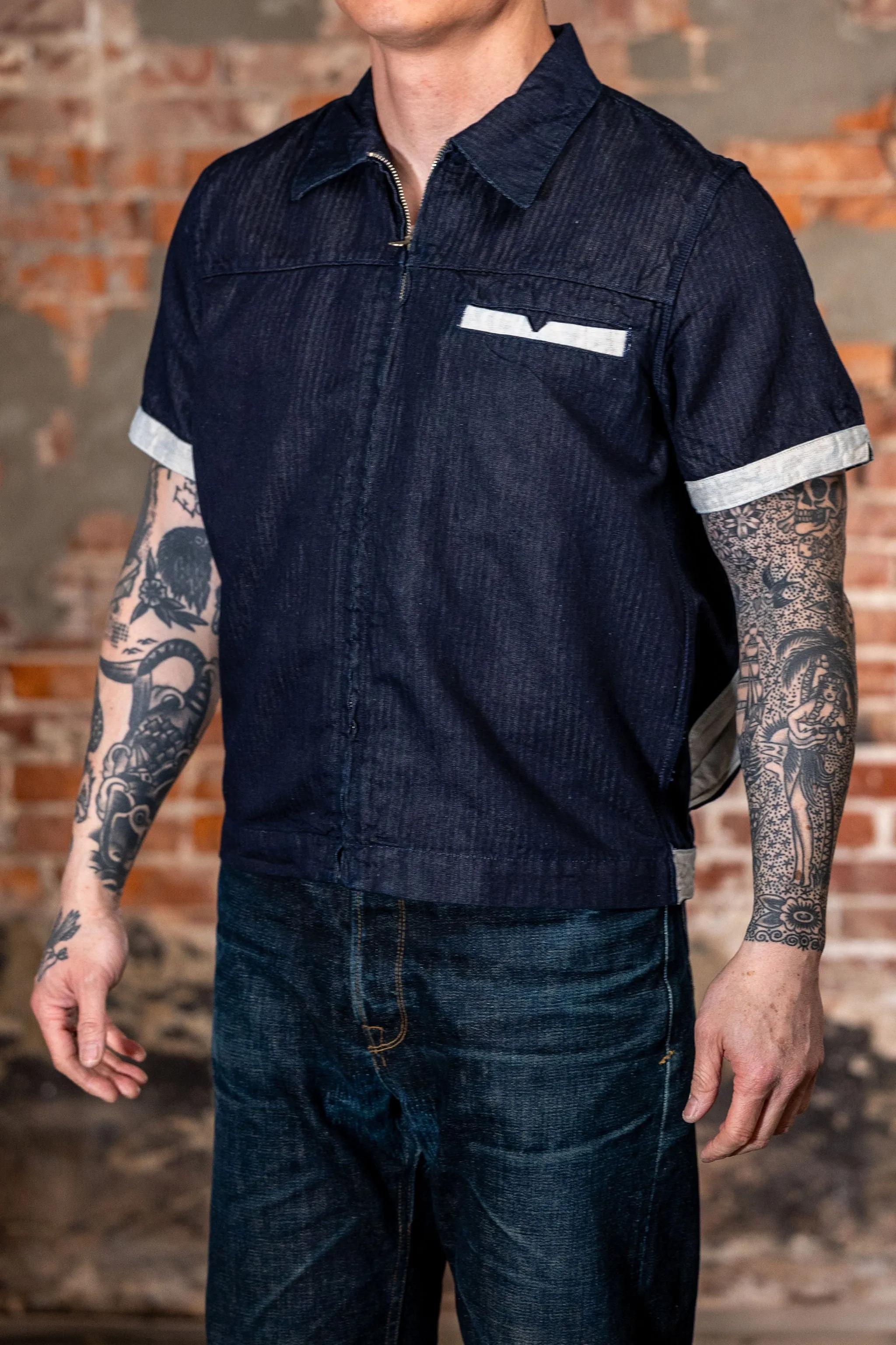 Freenote Cloth Yorba - Navy Herringbone sold by Franklin and Poe product image thumbnail 2